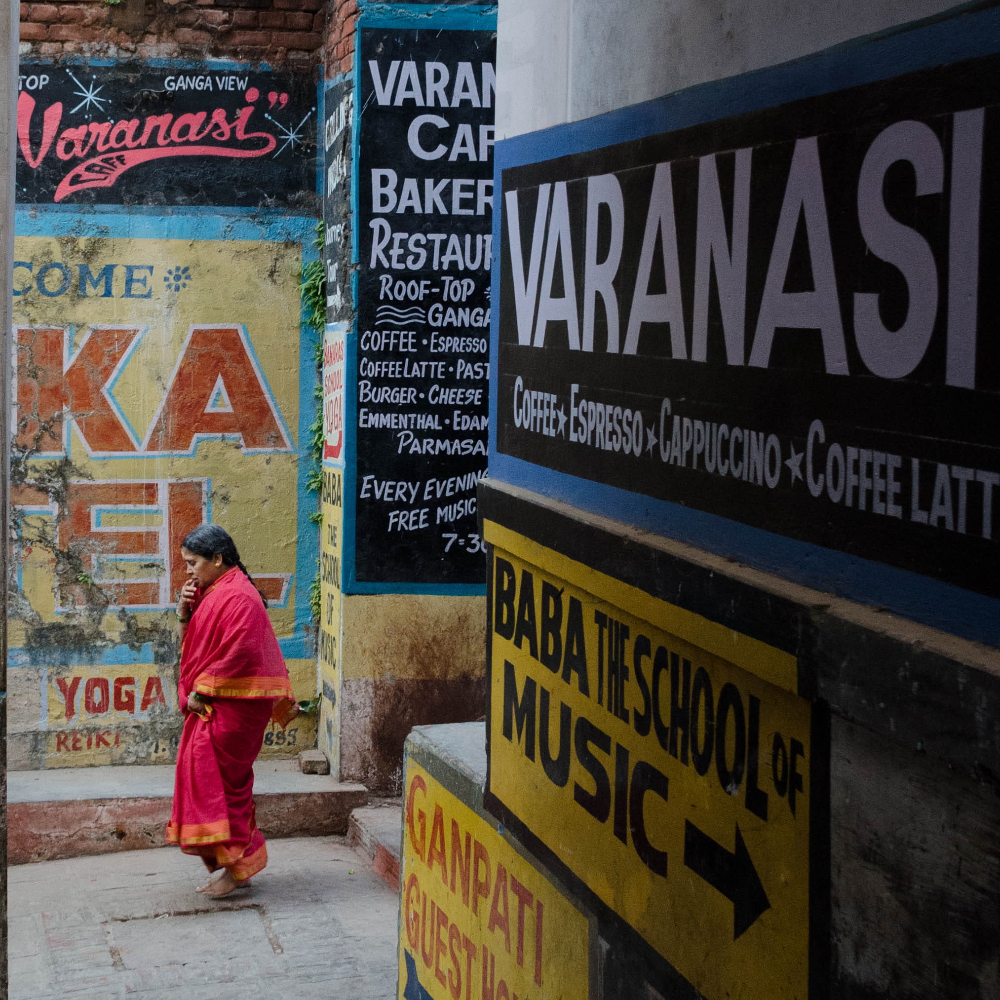 travel, non-western script, lifestyles, varanasi, capital letter, information, western script, sign, lady in red, one person, communication, text, devotee, Phone HD Wallpaper