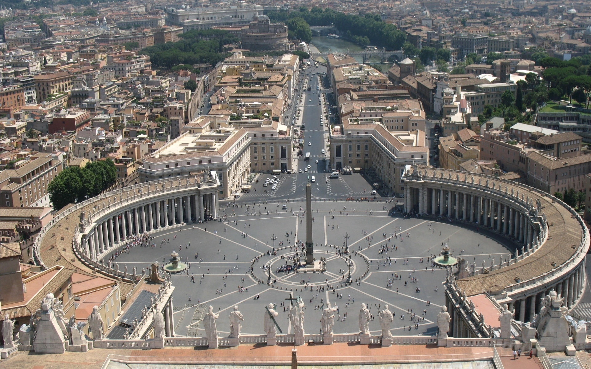 san, 1080P, piazza, pietro, HD Wallpaper