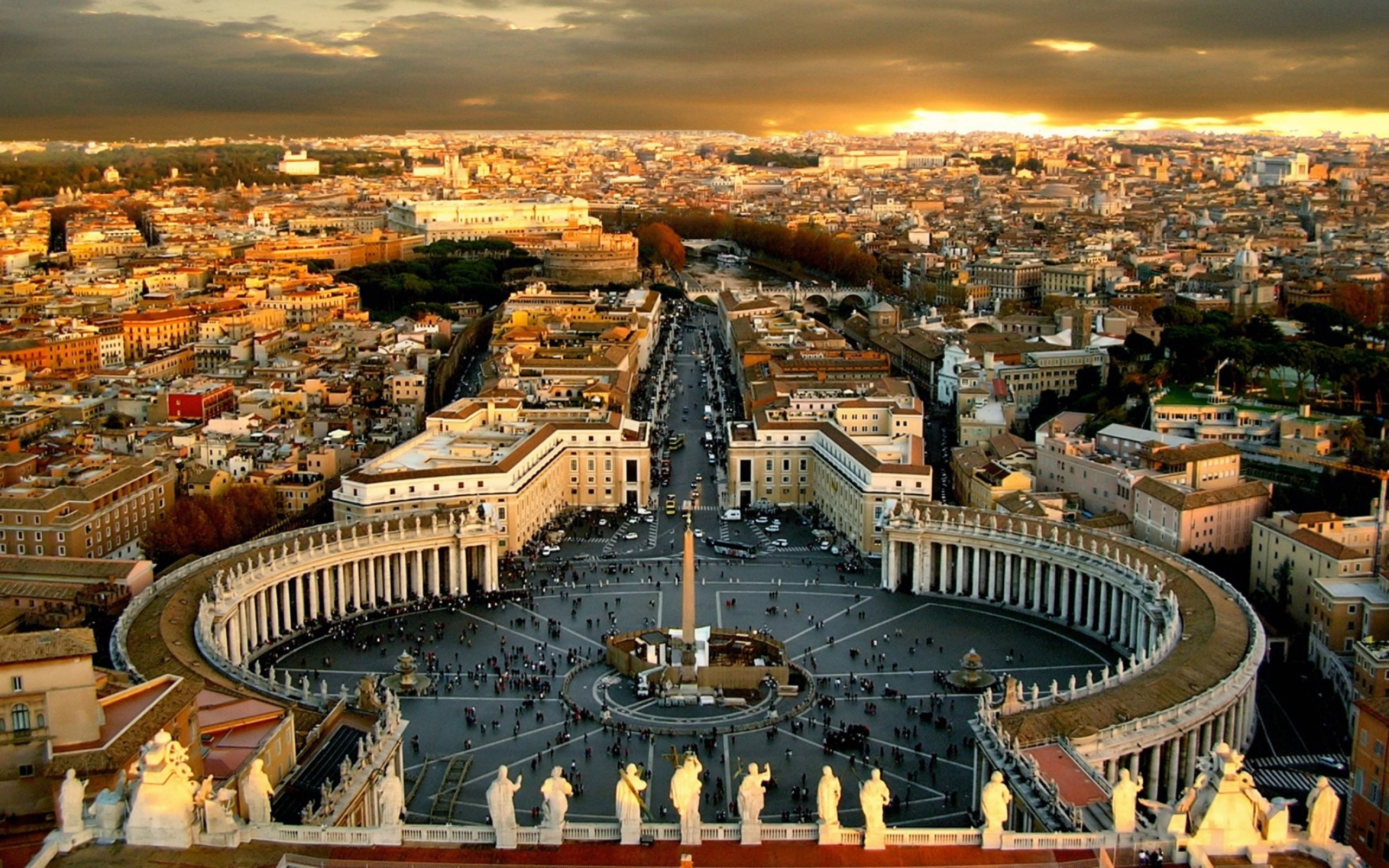 piazza, vaticani, 2K, pietro, san, HD Wallpaper