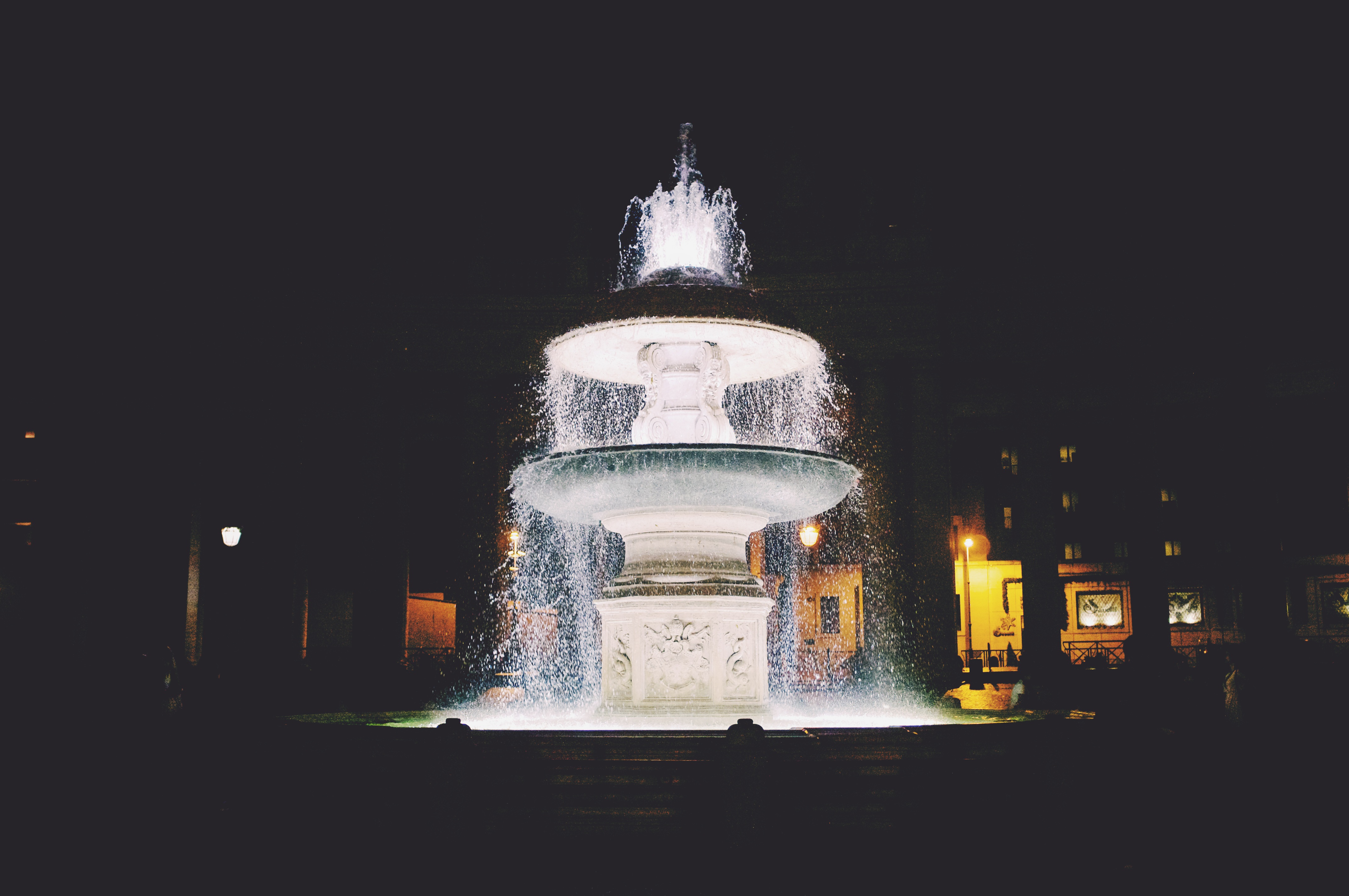 piazza san pietro, water, light, old, outdoors, illuminated, fountain, italy, historic, st peters square, night, landmark, no people, city, building exterior, HD Wallpaper