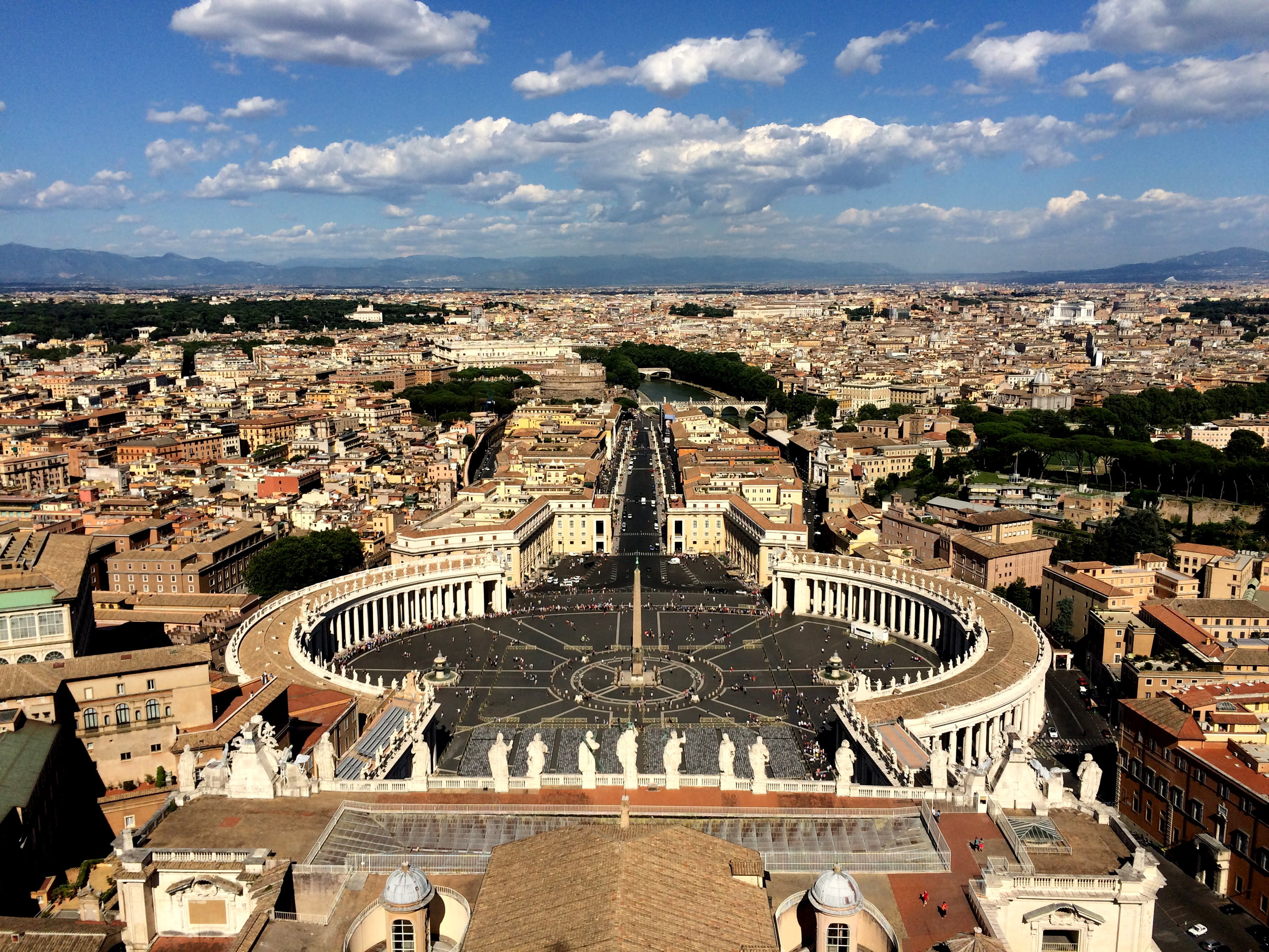square, saint, cathedral, history, cityscape, europe, vatican, italy, roof, catholic, urban Scene, day, spirituality, famous Place, sky, architecture, built structure, HD Wallpaper