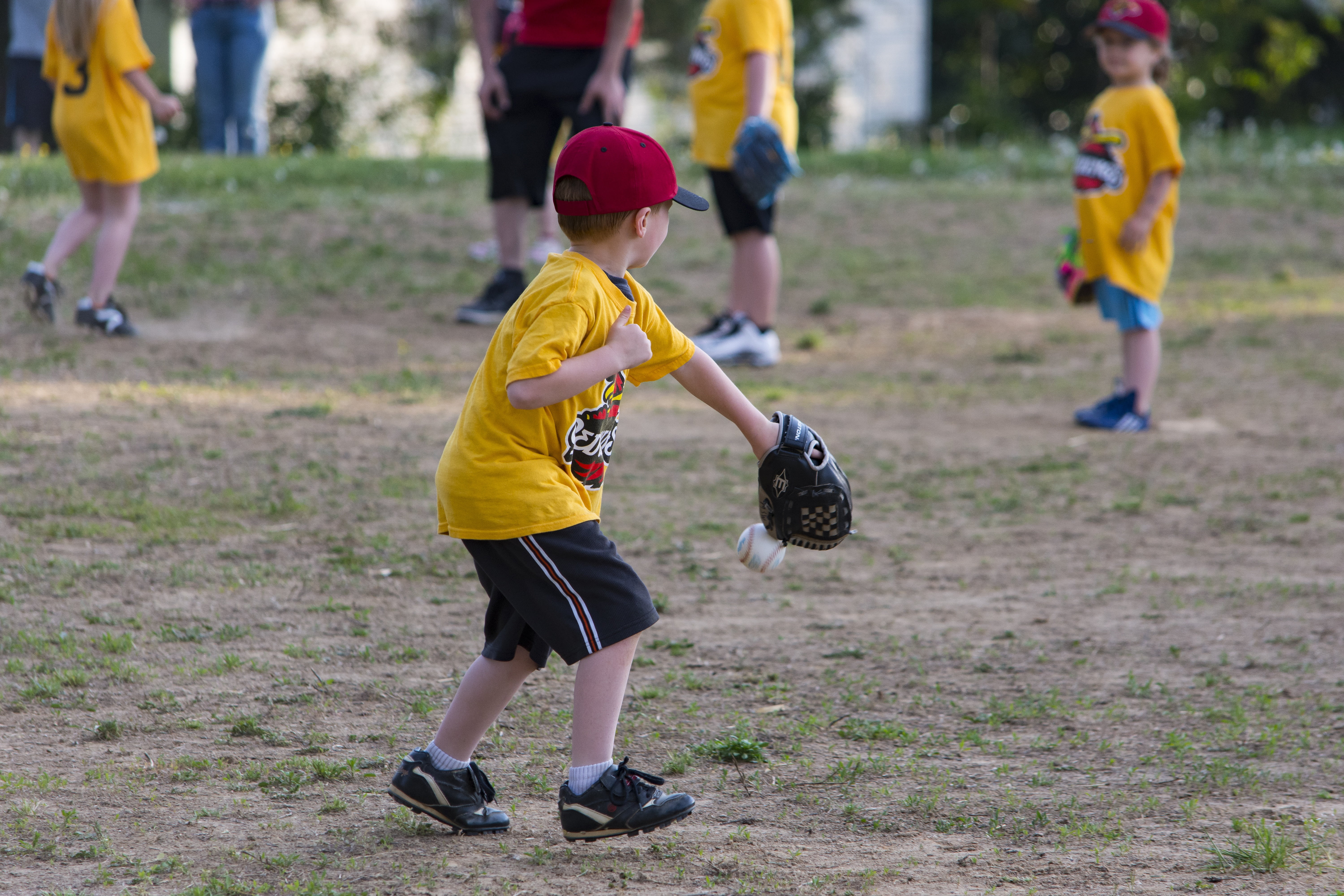 full length, land, child, ball, group of people, incidental people, leisure activity, day, team, softball, females, real people, sport, soccer ball, playing, HD Wallpaper