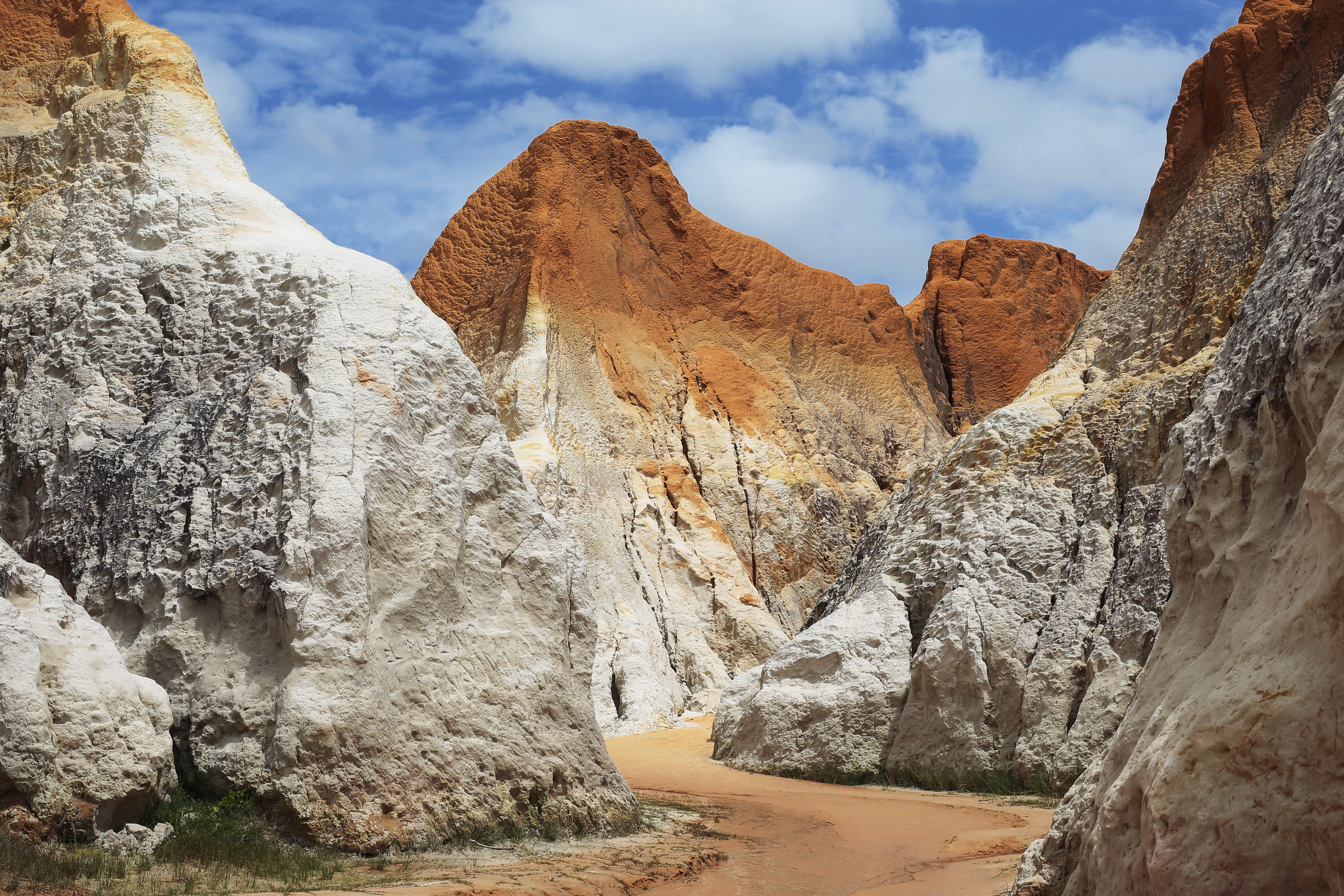 geology, travel destinations, tranquil scene, blue, brazil, eroded, cloud - sky, brazilian, rock, arid climate, nature, clouded, physical geography, no people, HD Wallpaper