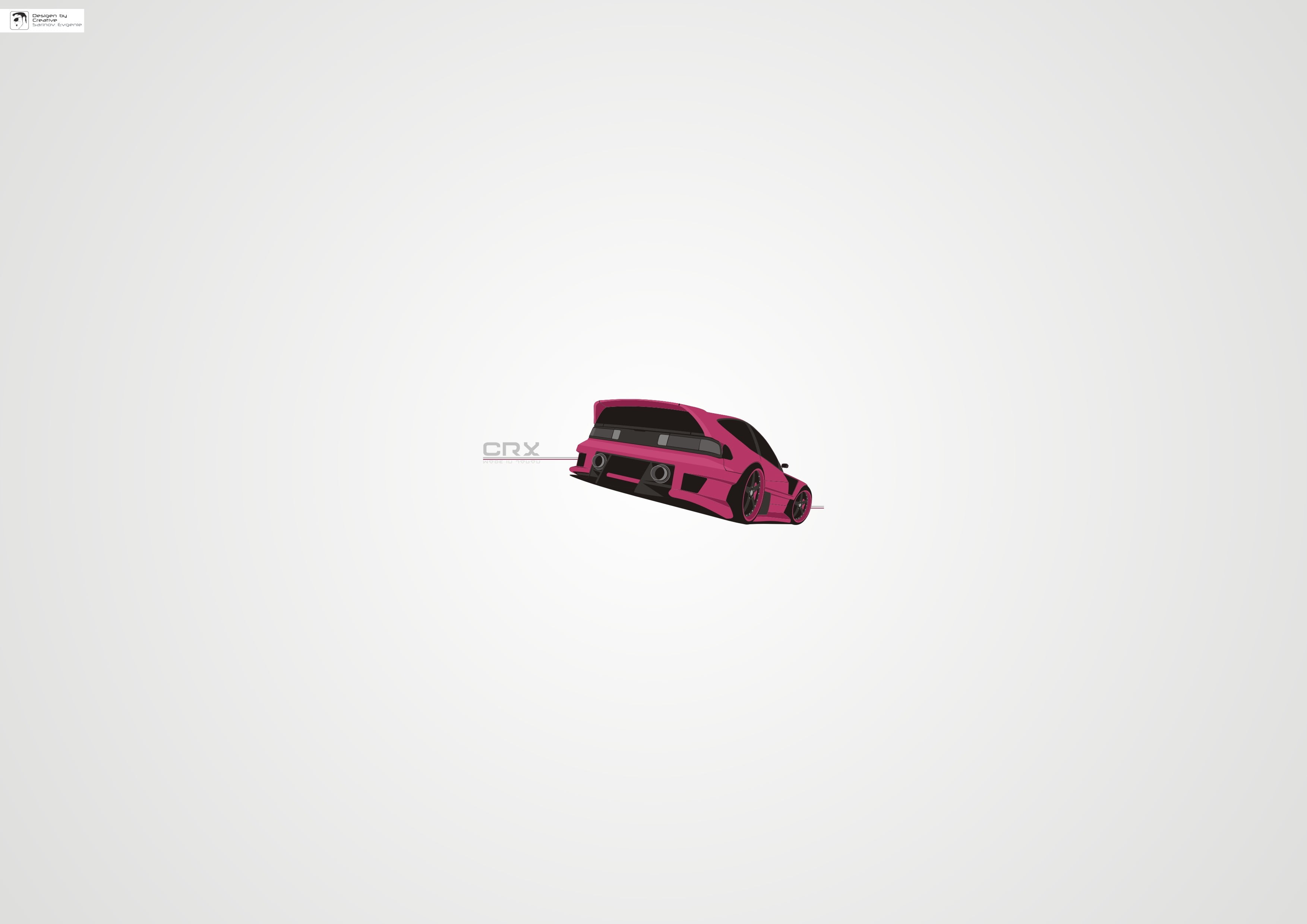 CRX, flying, mid-air, air vehicle, mode of transportation, communication, day, single object, art, still life, airplane, honda, red, no people, studio shot, HD Wallpaper