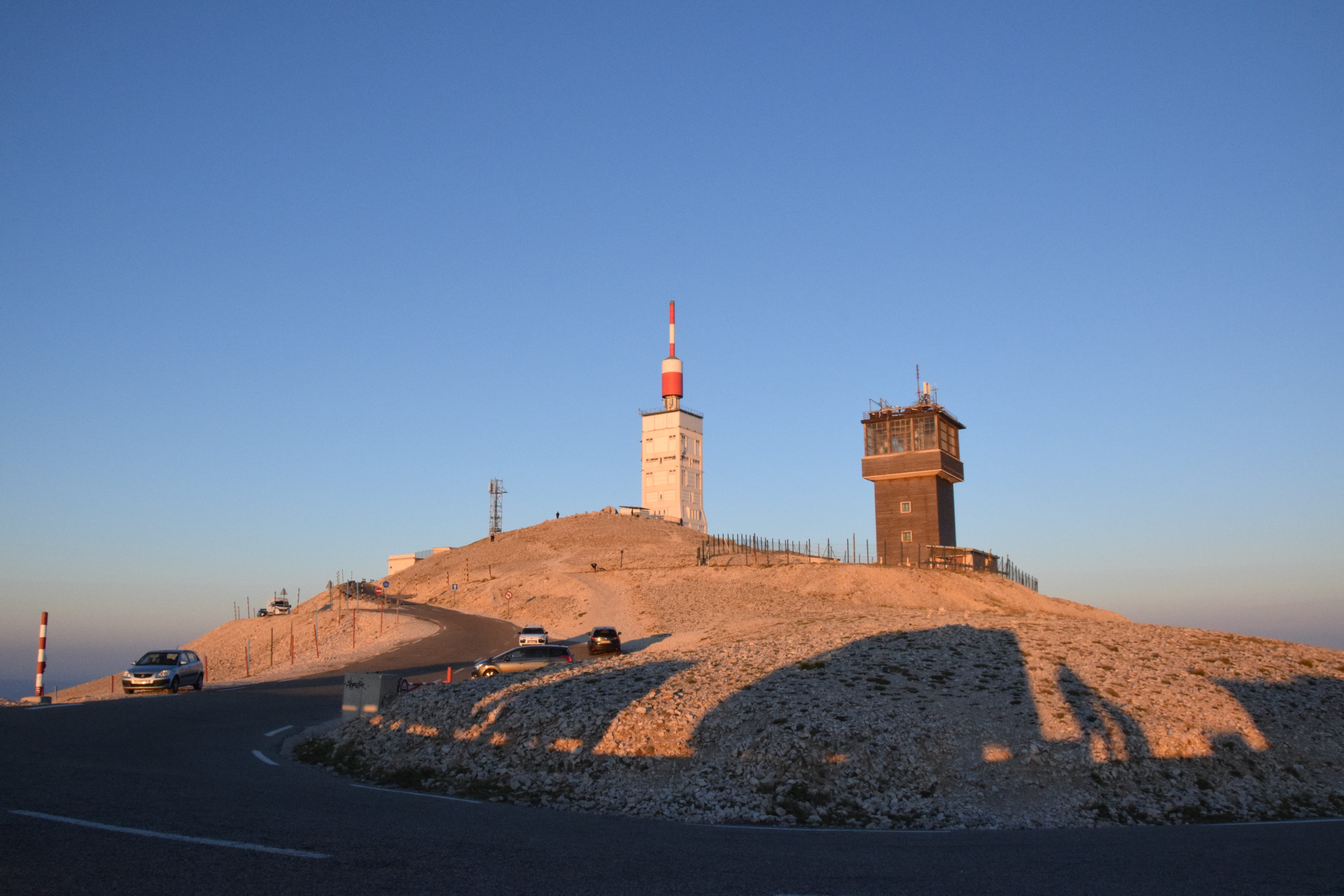 clear sky, provence, mont ventoux, building, hot, no people, direction, tower, land, lighthouse, desert, bike, chamois, blue, white, mountain, vaucluse, HD Wallpaper