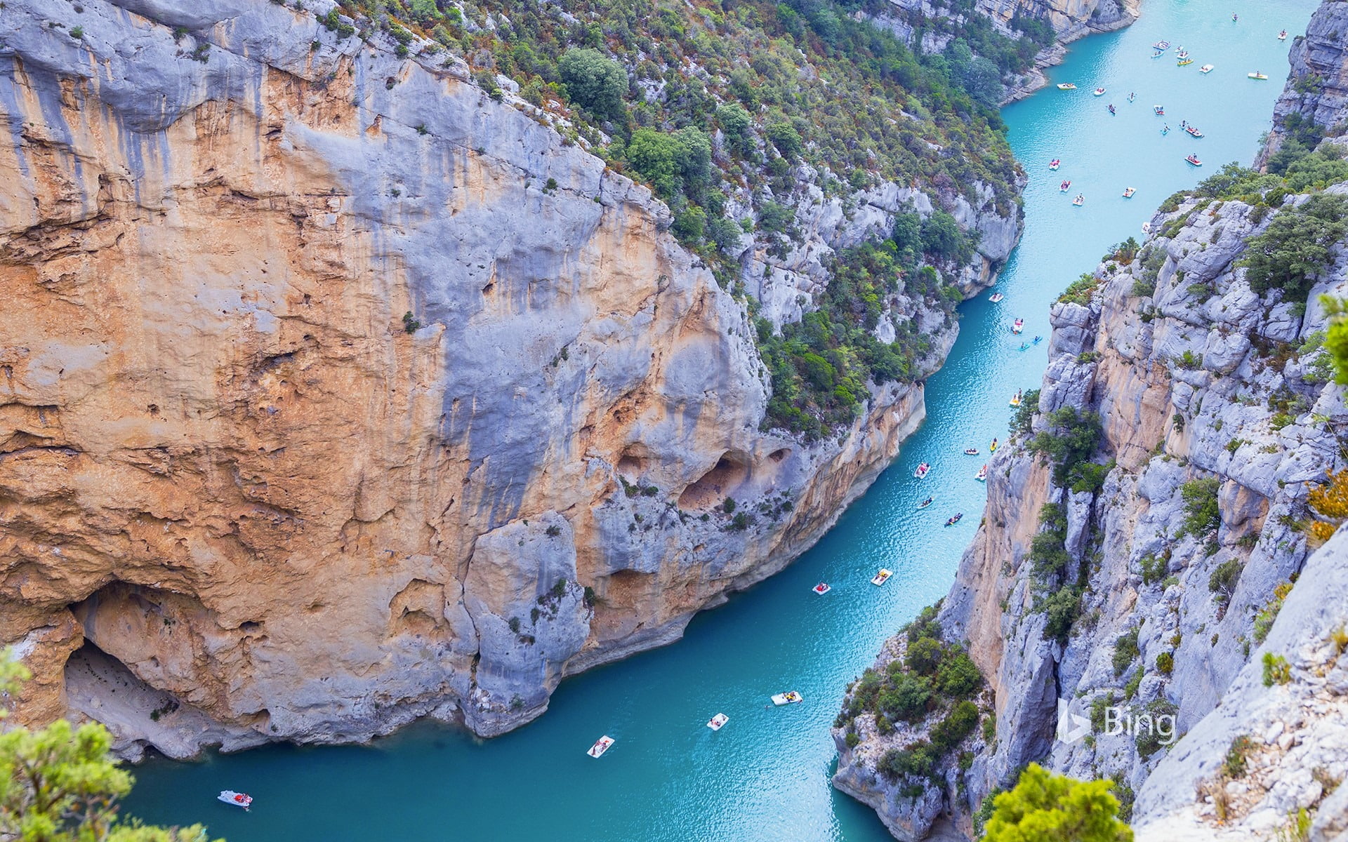 tranquil scene, st, formation, alpes, blue, lake, beauty in nature, nature, non-urban scene, provence, 1080P, outdoors, bing, water, day, turquoise colored, HD Wallpaper
