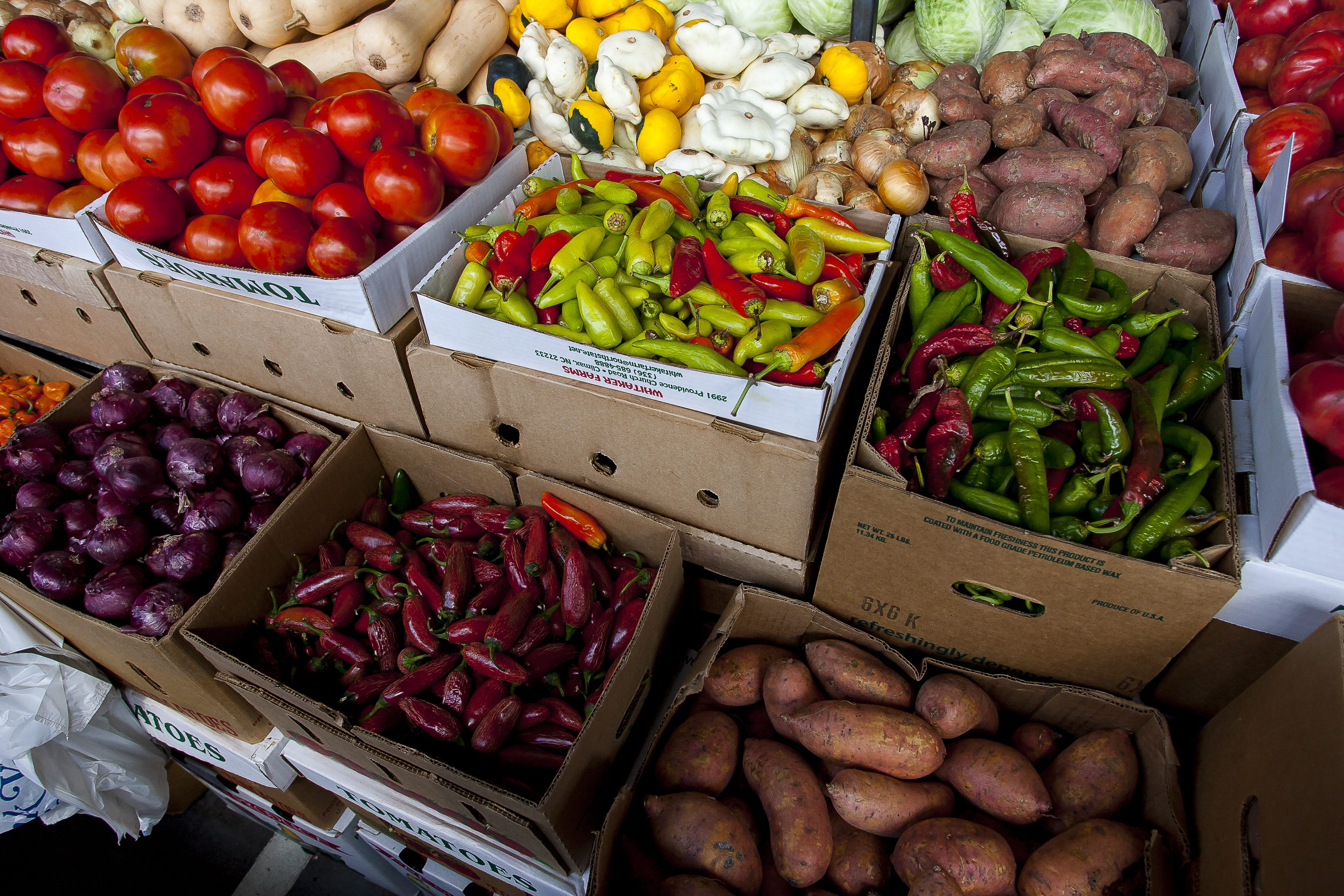 assorted, high angle view, abundance, close-up, sell, retail, food, basket, vegetable, commerce, colorful, freshness, 2K, stock, business, vegetables, HD Wallpaper