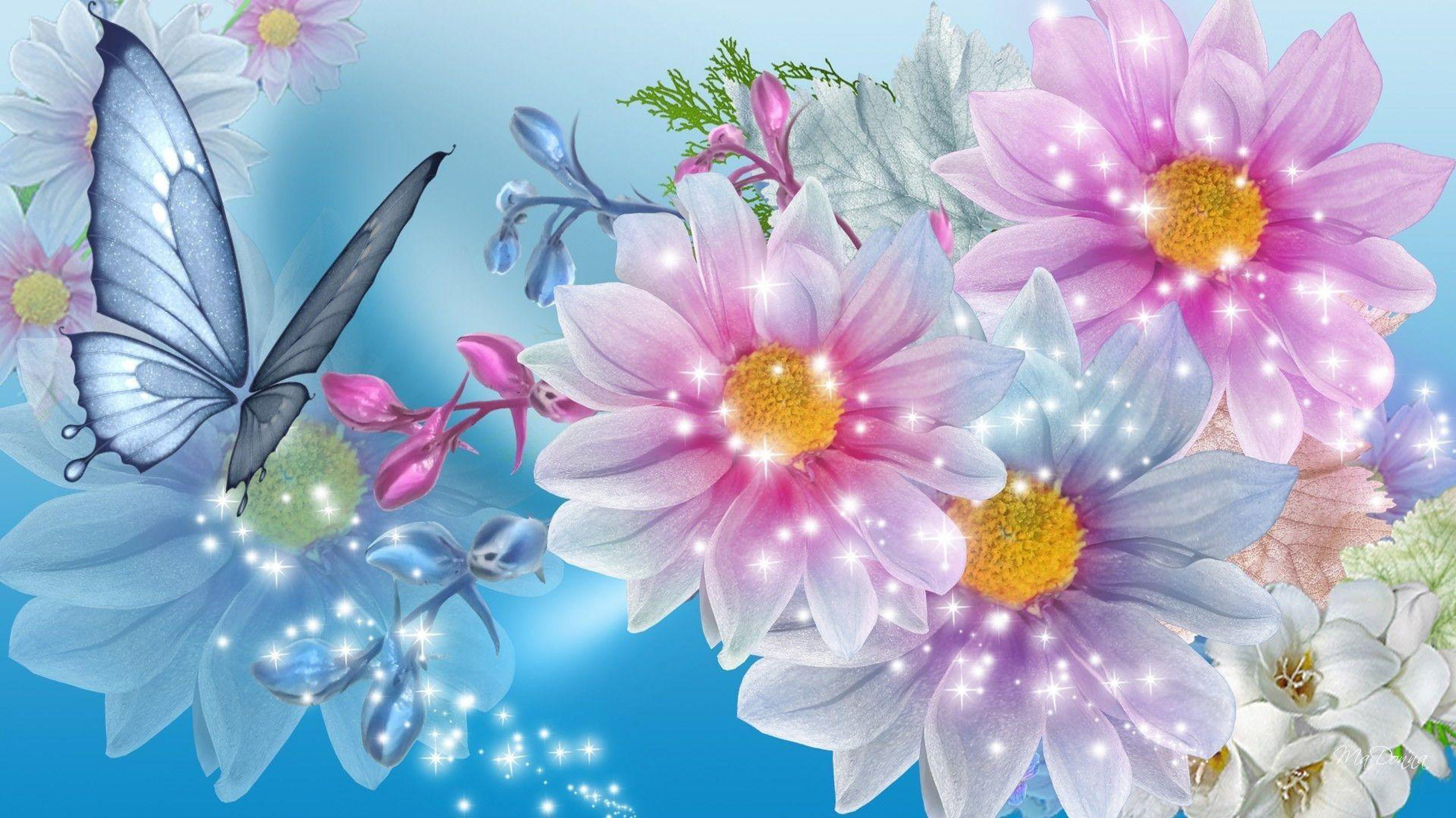 color, iphone, pink, image, gentle, desktop, pretty, mobile, ipad, blossoms, 2K, butterfly, HD Wallpaper