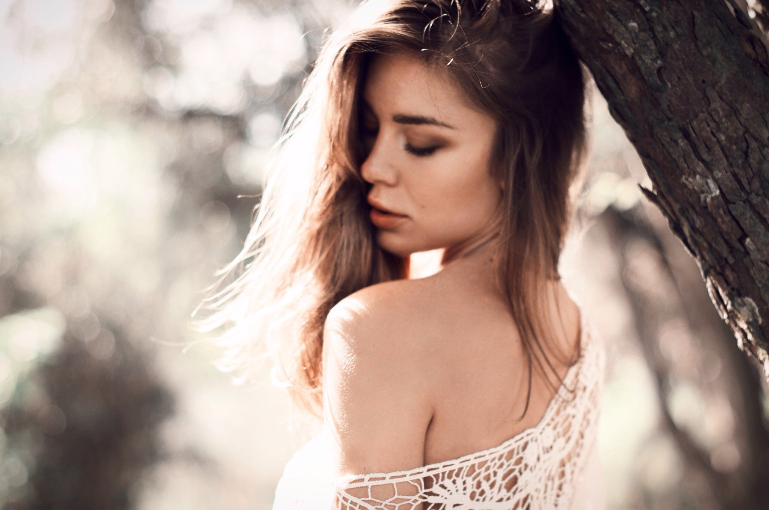 Panteleeva, brown hair, girl, 2K, gentle, beautiful, Nasty, Anastasia, HD Wallpaper