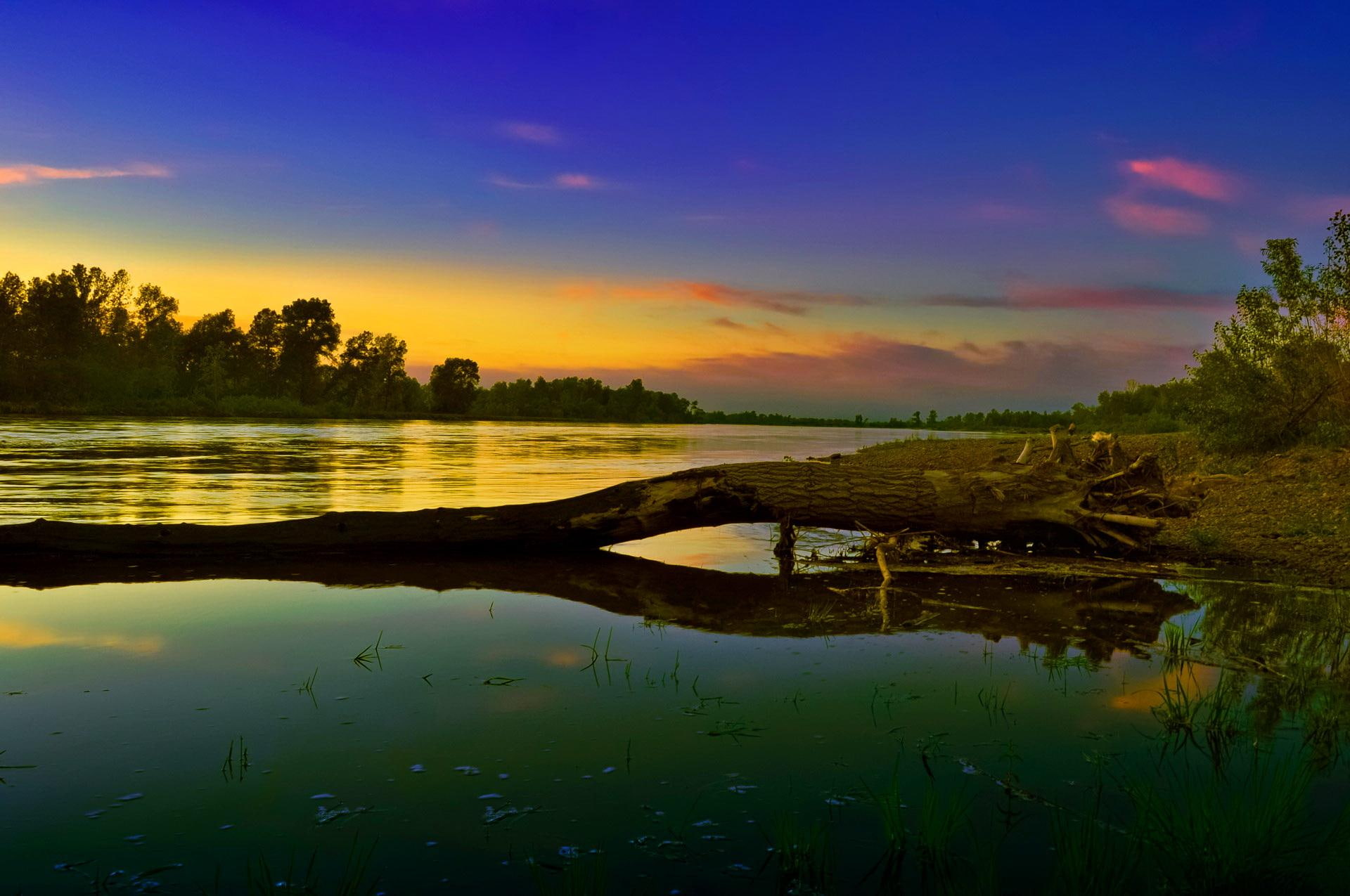 beaut, nature, pretty, glow, water, nice, reflection, lovely, 1080P, quiet, tranquil, serenity, sunset, gentle, HD Wallpaper