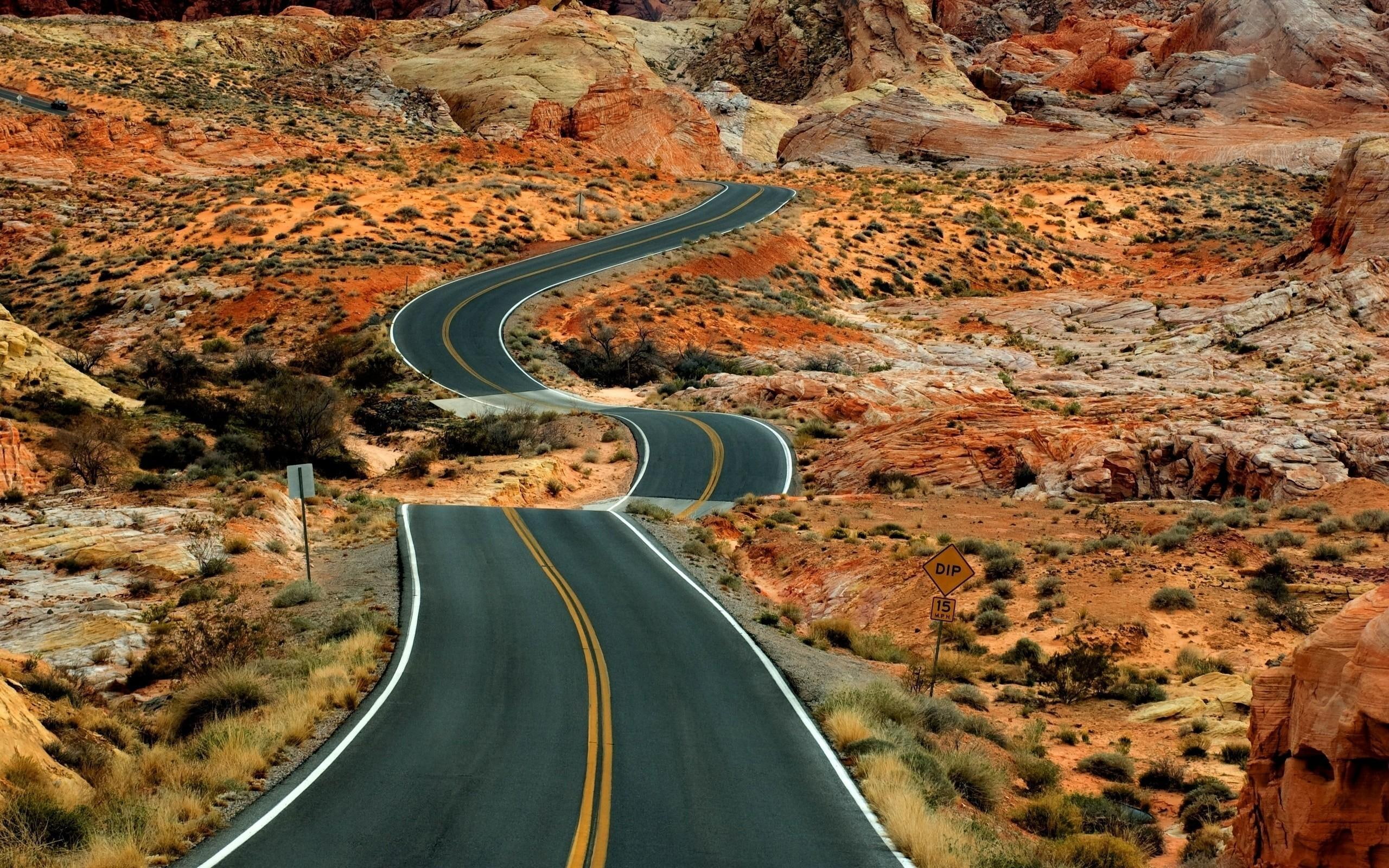 scenic, 2K, photography, dip, 3d and abstract, road, autumn, desert, manmade, acatama, fall, HD Wallpaper