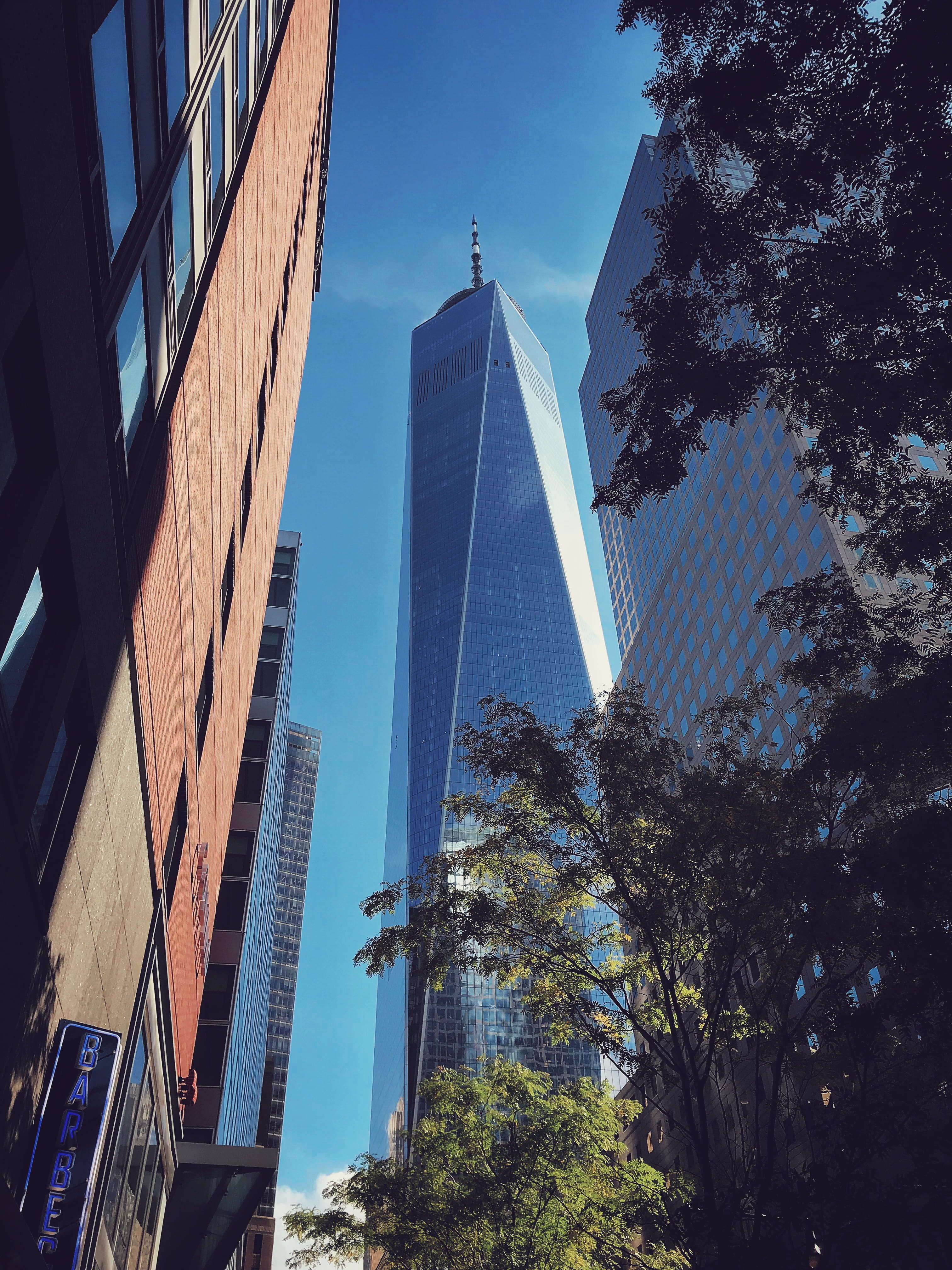 low angle view, newyork, america, explore, 4K, built structure, building, no people, glass - material, adventure, day, sky, mobilephotography, tall - high, Phone HD Wallpaper