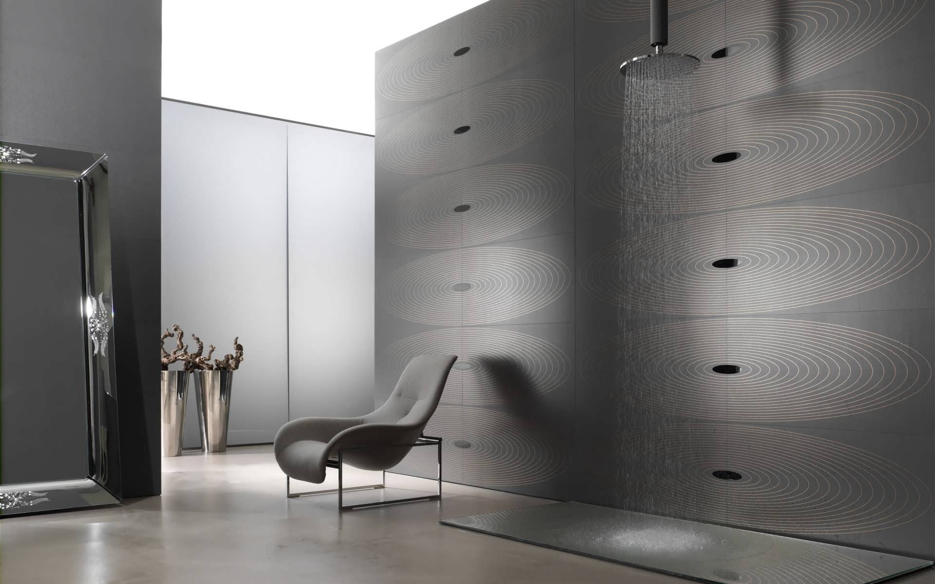 entrance, gray, design, white, absence, wall - building feature, business, architecture, building, accent, luxury, room, padded, leather, nature, elegance, HD Wallpaper