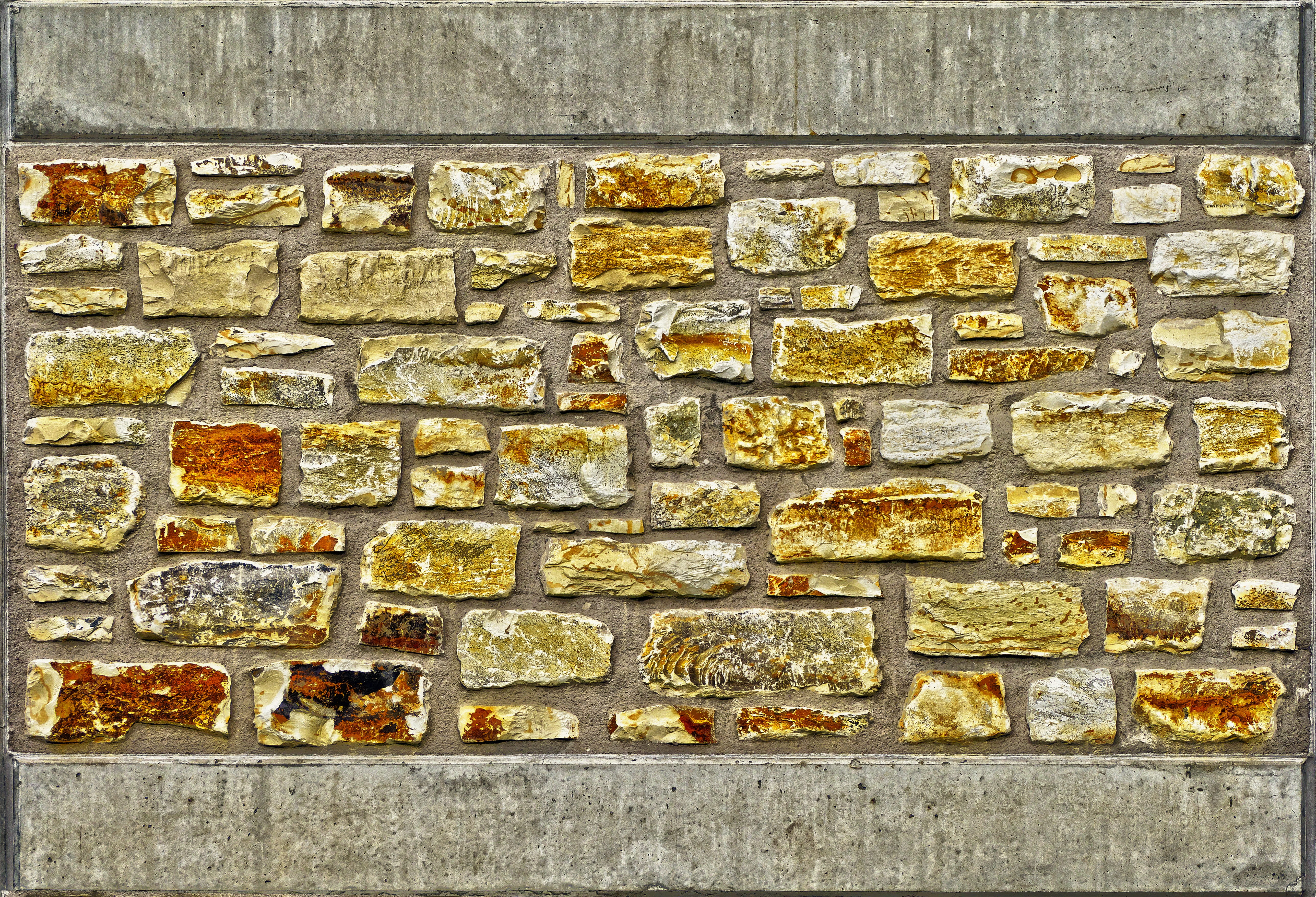 masonry, joints, day, abstract, built structure, precast concrete element, brick wall, walls, no people, hauswand, precast, text, 5K, natural stone, background, HD Wallpaper