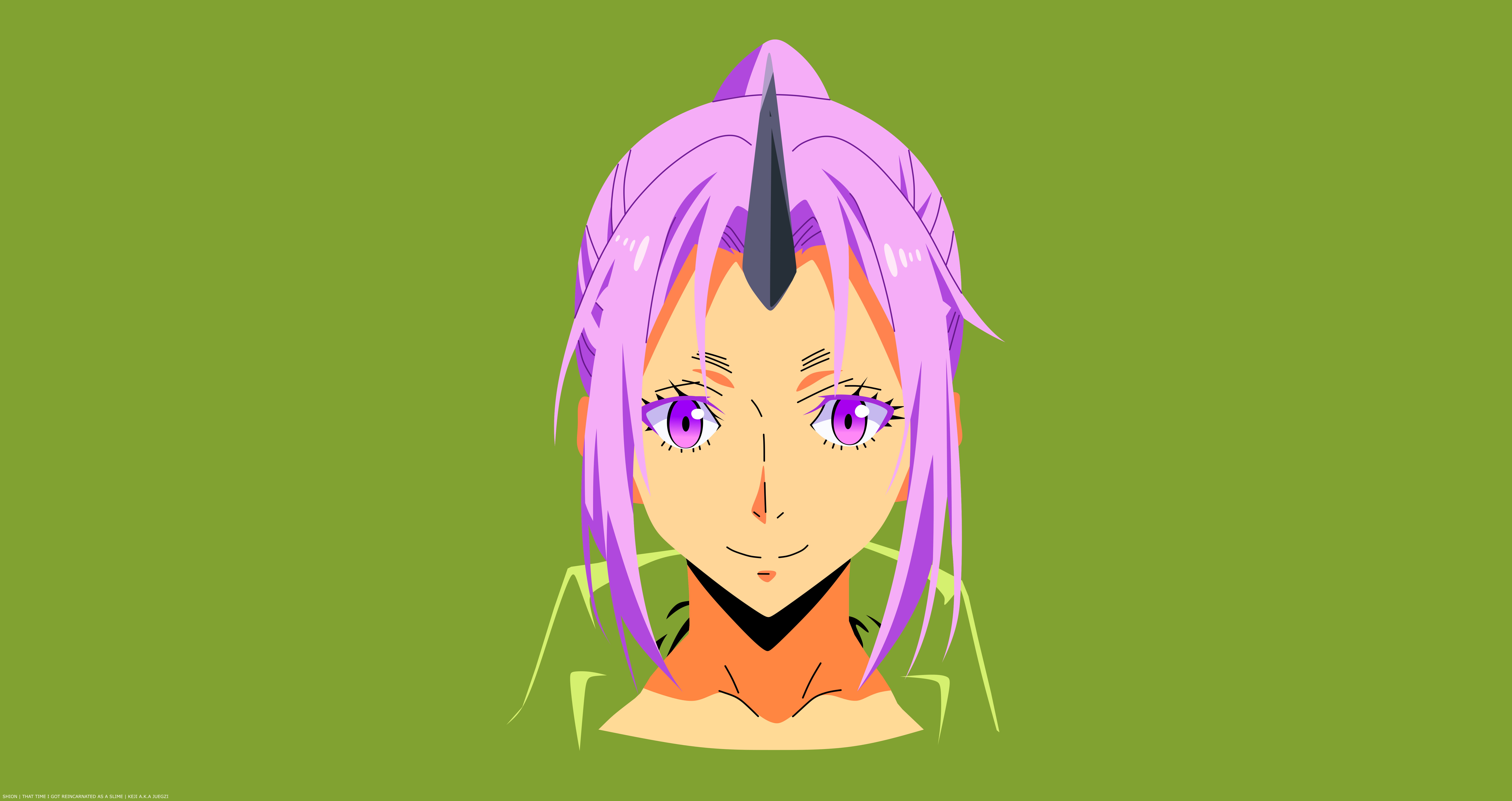 8K, Face, Anime, Minimalist, That Time I Got Reincarnated as a Slime, Shion (That Time I Got Reincarnated as a Slime), HD Wallpaper