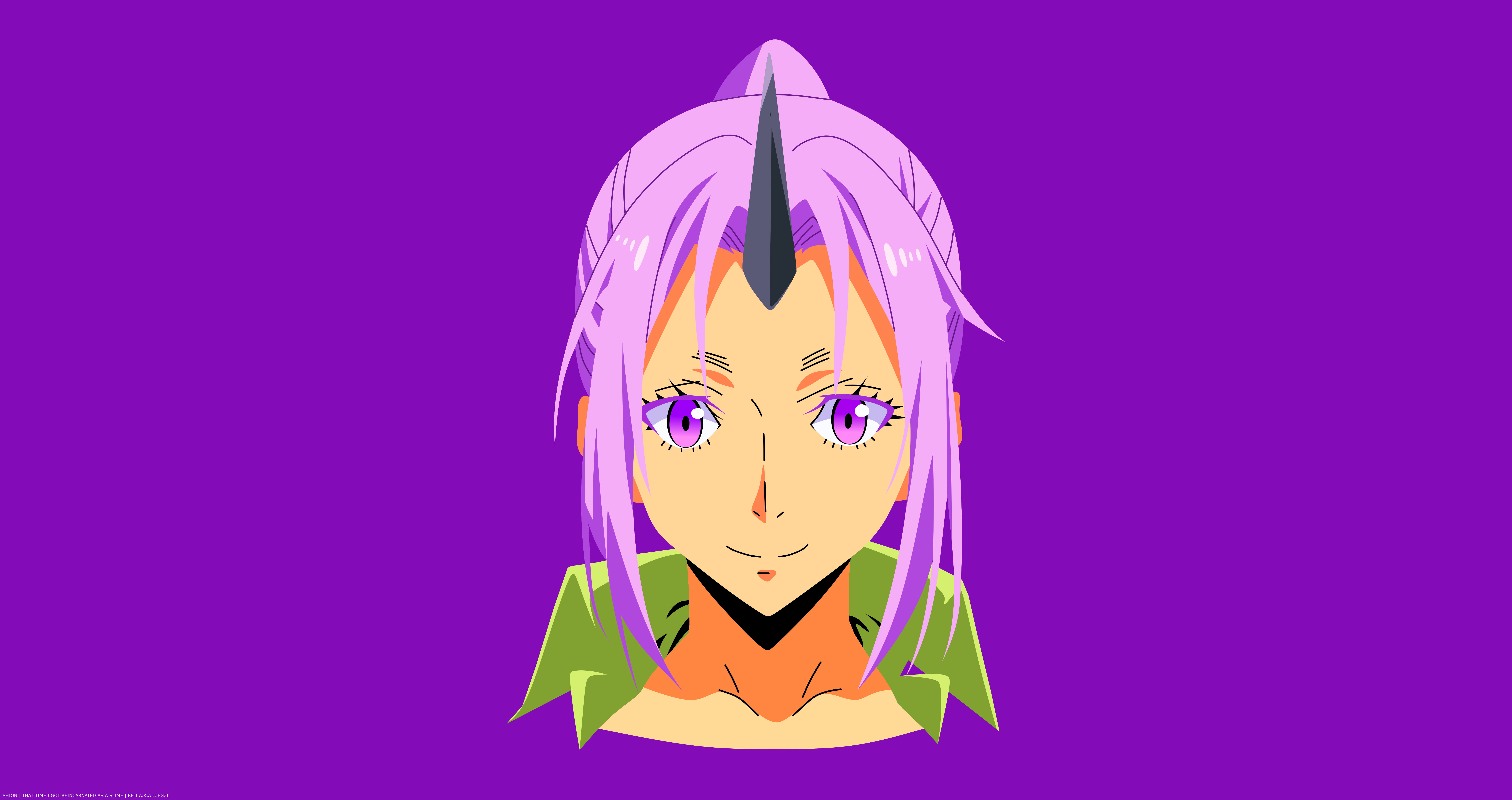 That Time I Got Reincarnated as a Slime, Face, 8K, Shion (That Time I Got Reincarnated as a Slime), Minimalist, Anime, HD Wallpaper