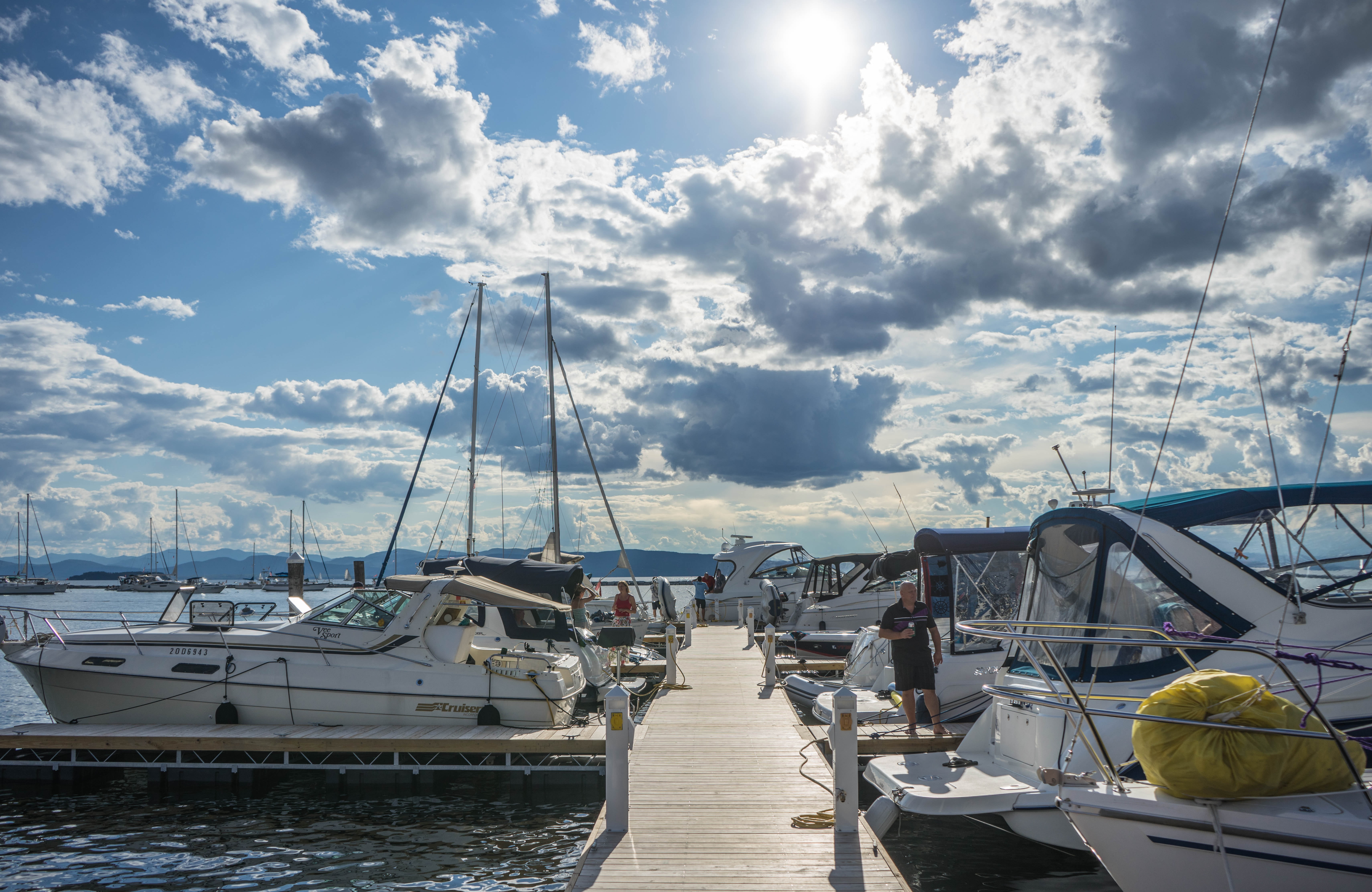 outdoor, luxury, port, pole, summer, sky, transportation, peaceful, nautical Vessel, sailboat, clouds, travel, mode of transportation, sunlight, shore, HD Wallpaper
