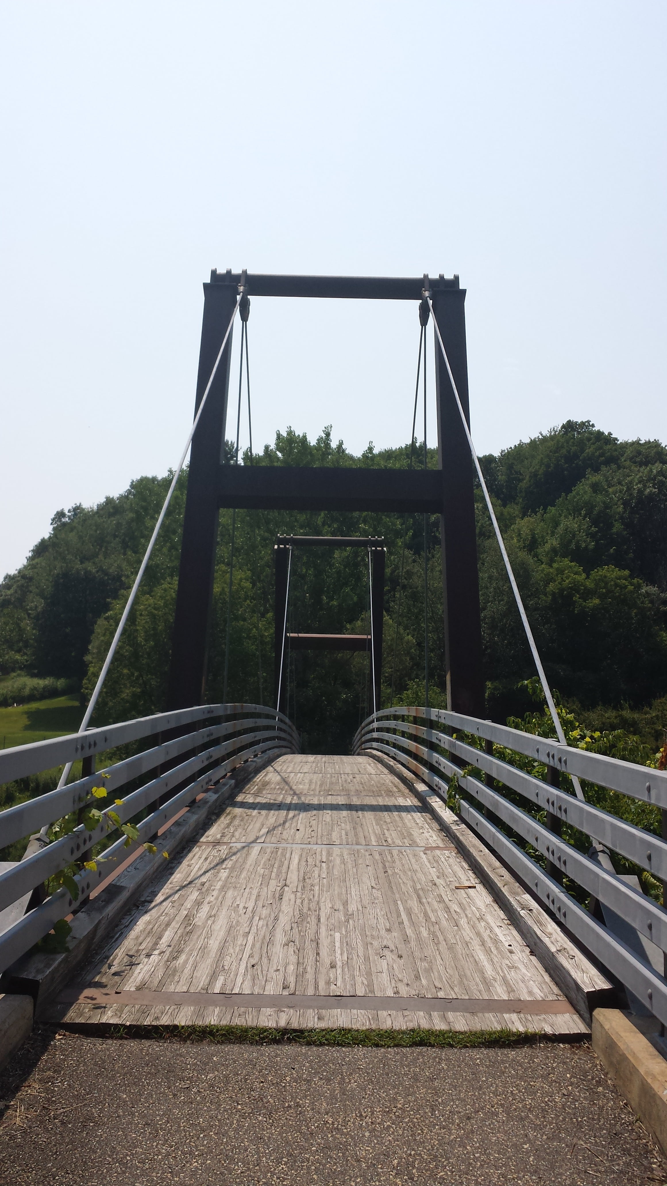 outdoor play equipment, forest, railing, built structure, footbridge, 4K, no people, bridge - Man Made Structure, park - man made space, wood - material, Phone HD Wallpaper