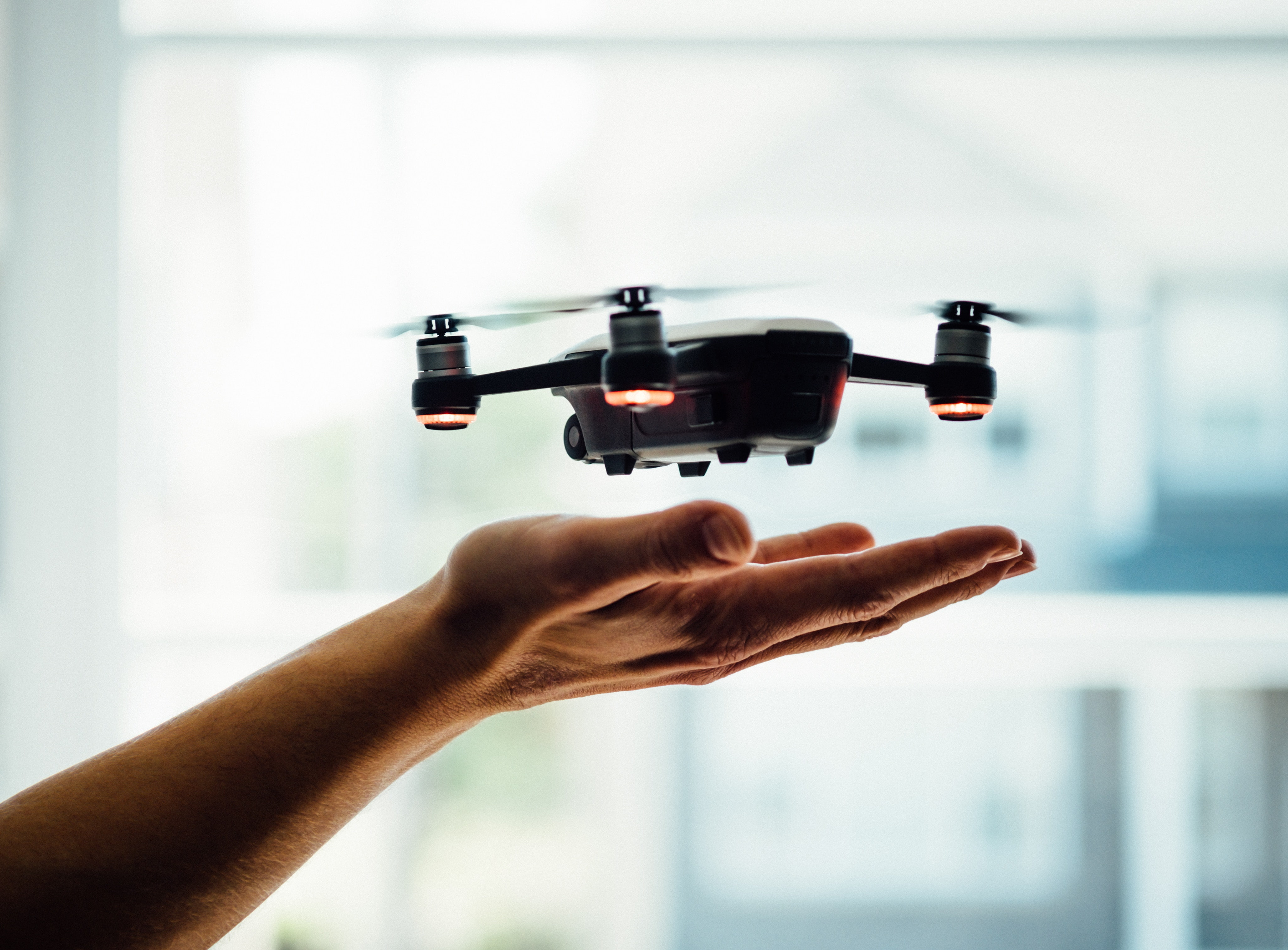 technology, lifestyles, tech, human limb, finger, indoors, drone, leisure activity, holding, focus on foreground, body part, photography themes, 4K, day, HD Wallpaper