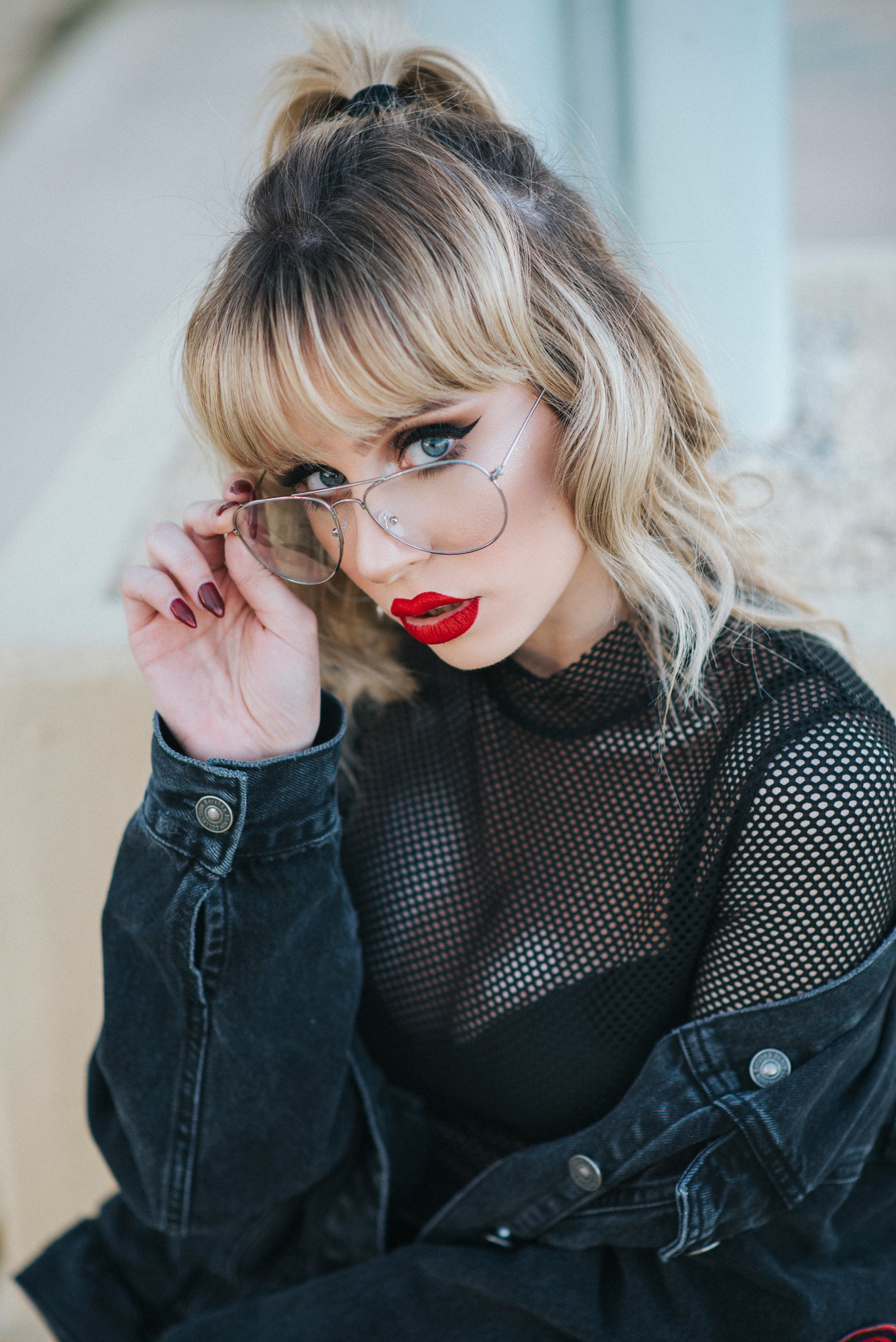 1080P, cleavage, painted nails, 500px, model, blonde, makeup, Juan Antonio Leon, women, Phone HD Wallpaper