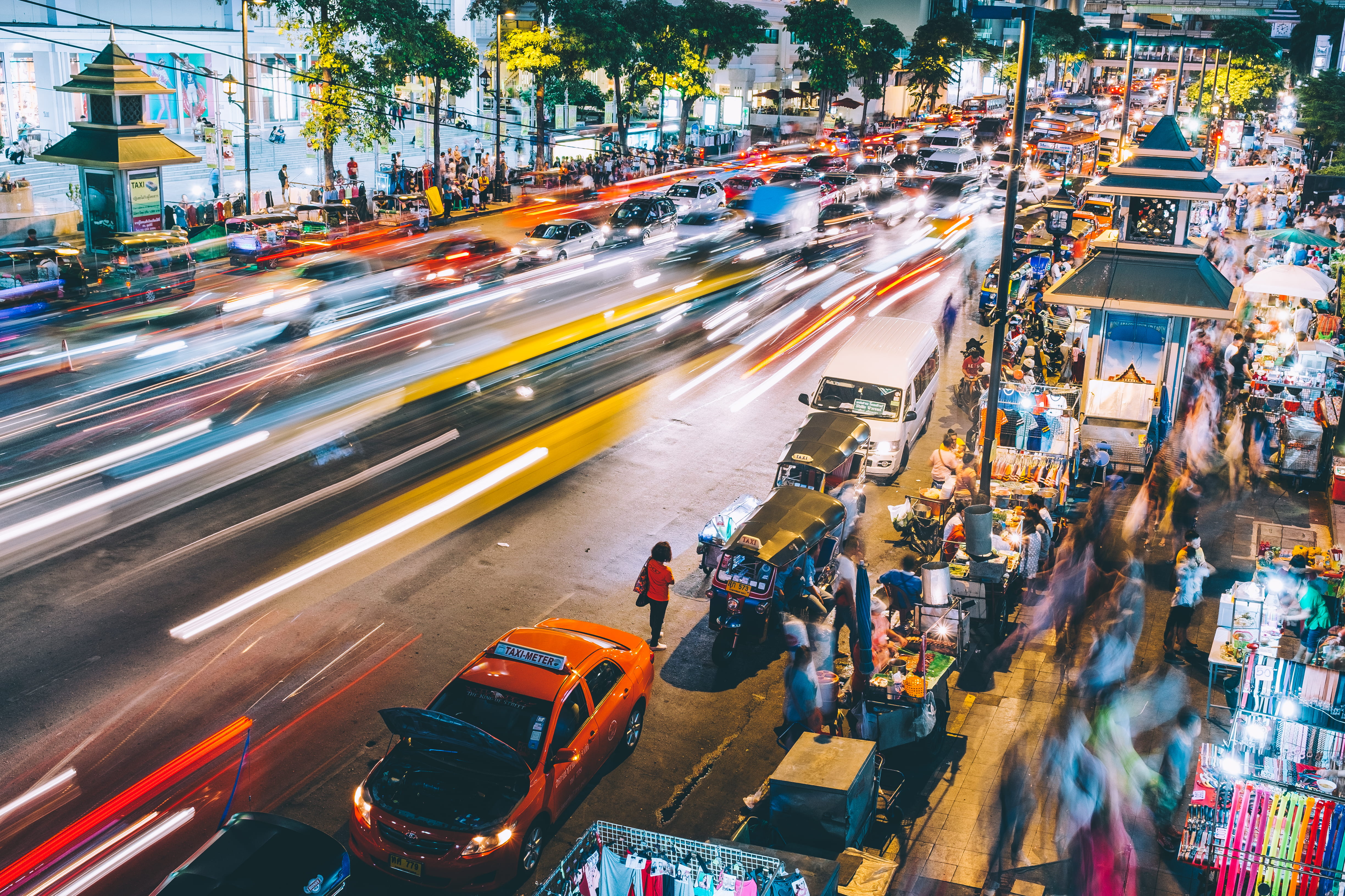 metropolitan, nightlife, time, illuminated, traffic, speed, outdoors, car, city, city street, building exterior, architecture, night, road, blurred motion, HD Wallpaper