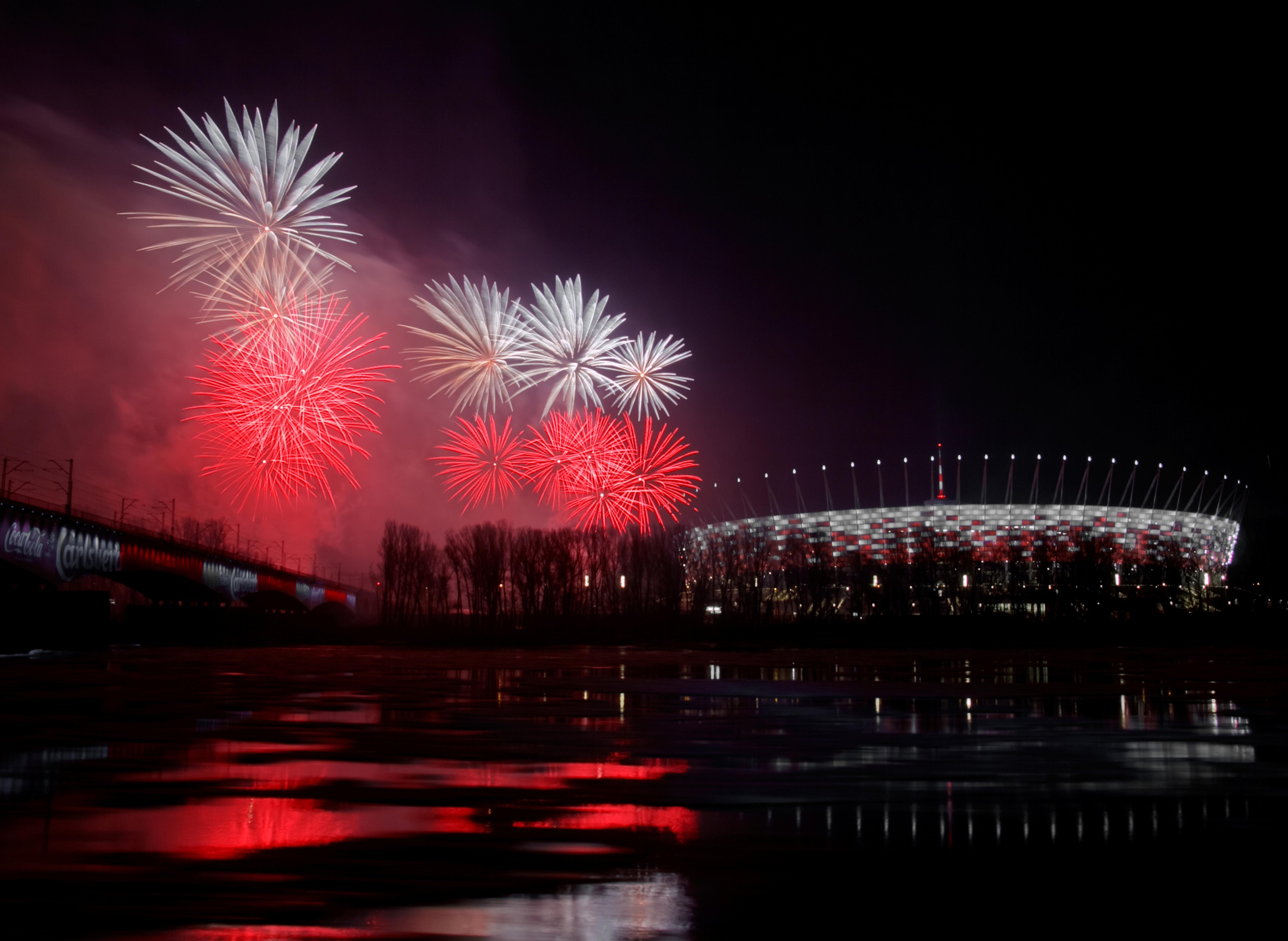 wisla, x, stadium, polish, fireworks, rivers, sports, football, hd, poland, soccer, vistula, 5K, art, warsaw, HD Wallpaper