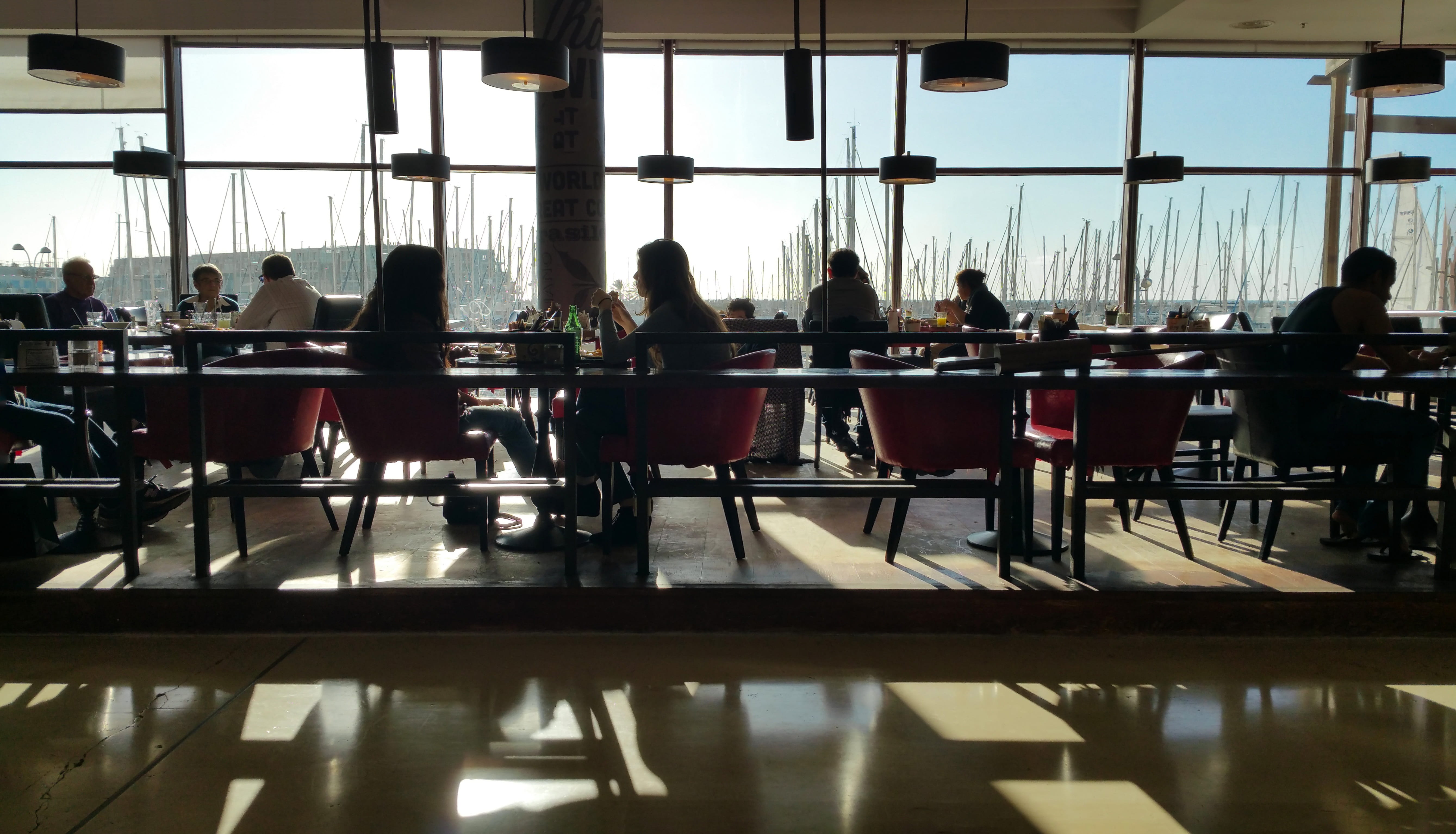 waiting, shadow, table, people, real people, interior, chair, 5K, window, silhouette, lunch time, adult, going out, food, day, leisure, restaurant, lunch, HD Wallpaper