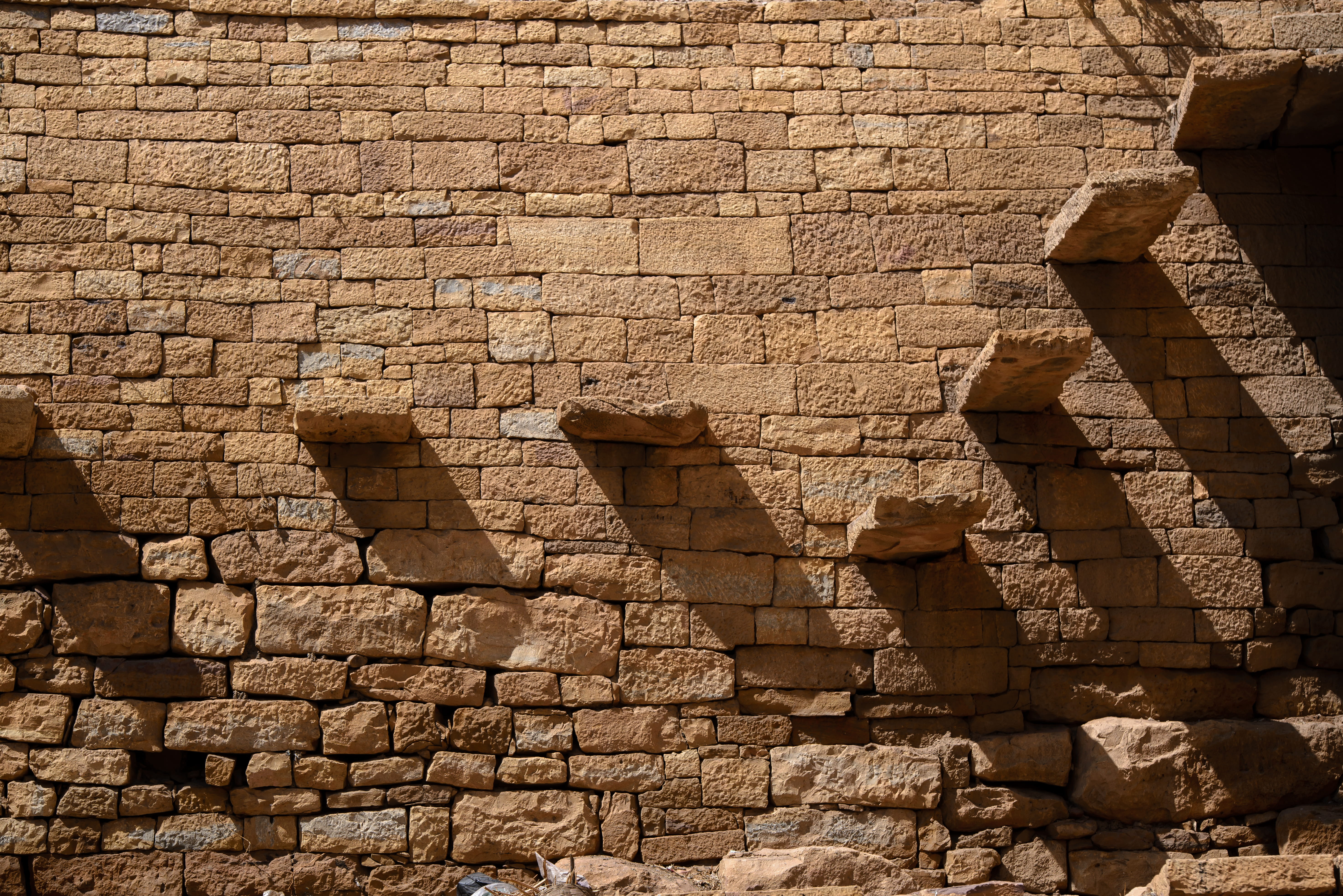 jaisalmer, ancient civilization, flagstone, architecture, built structure, outdoors, 5K, india, solid, path, brick, slate, sandstone wall, walkway, rubble, HD Wallpaper