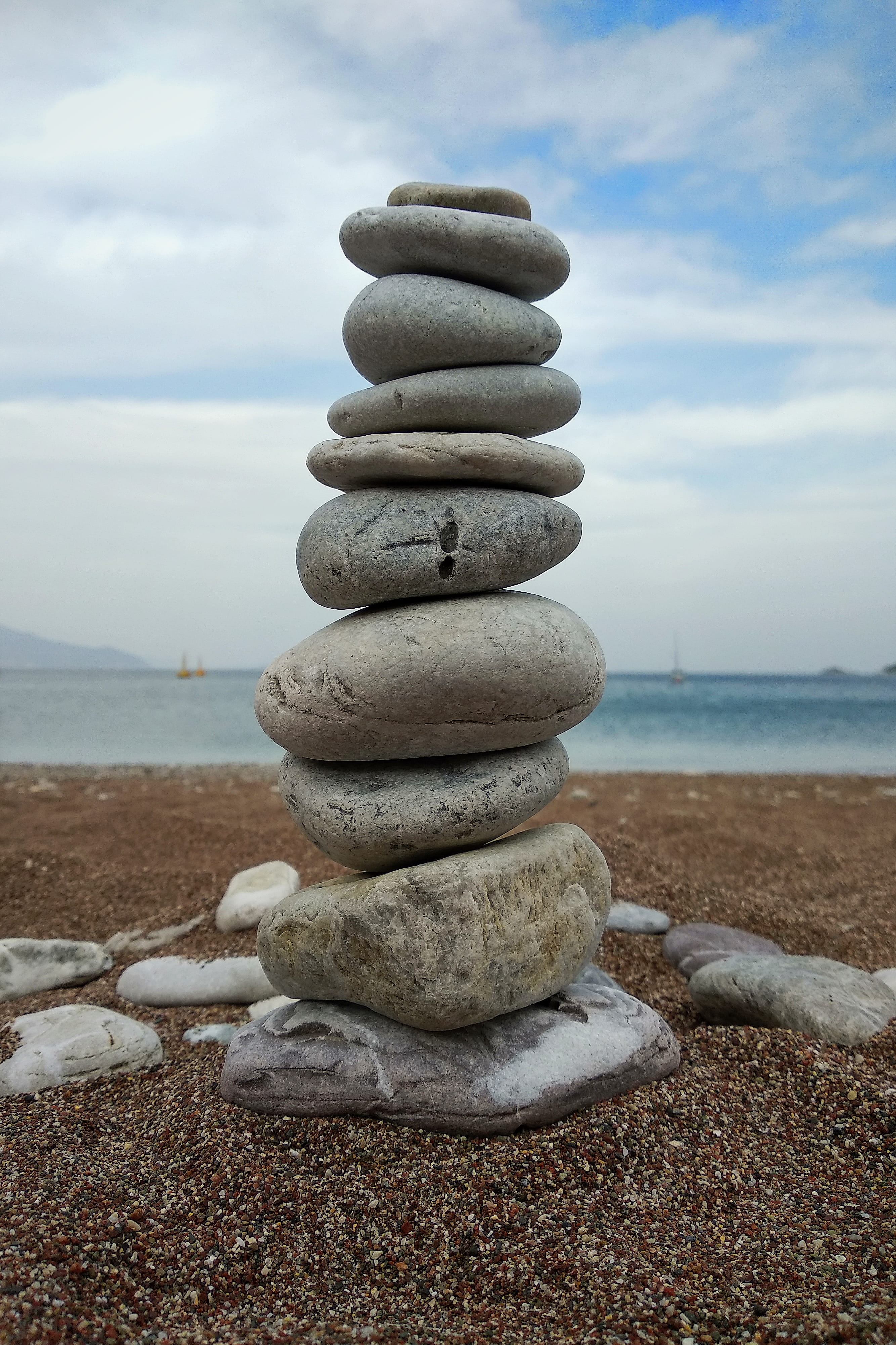 macro, sand, turkey, stone, stones, tranquil scene, rock - object, ground, balance, solid, rubble, flagstone, beauty in nature, scenics - nature, sky, land, Phone HD Wallpaper