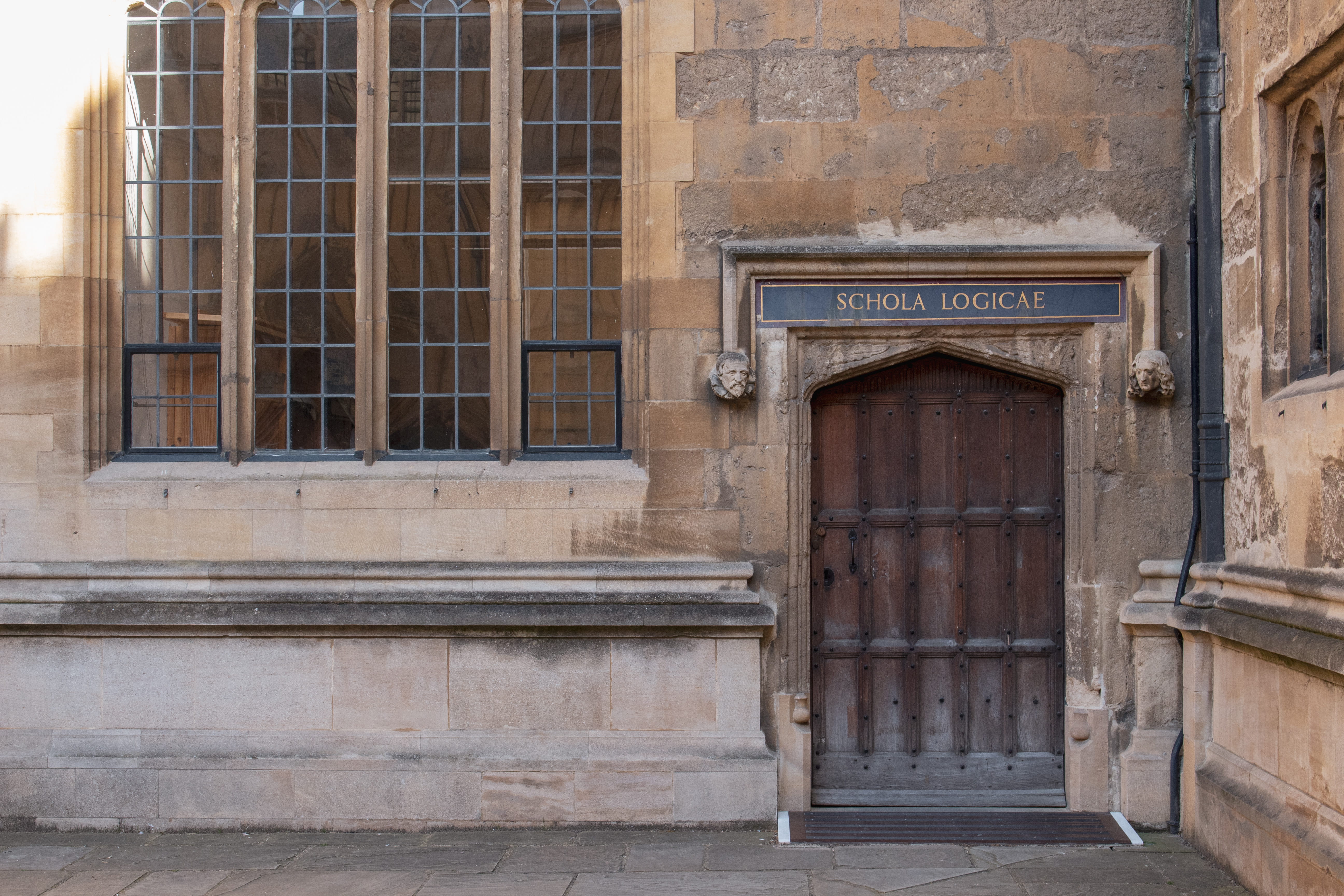 window, entrance, building exterior, oxford, sidewalk, closed, floor, flagstone, door, built structure, footpath, pavement, western script, flooring, university of oxford, HD Wallpaper