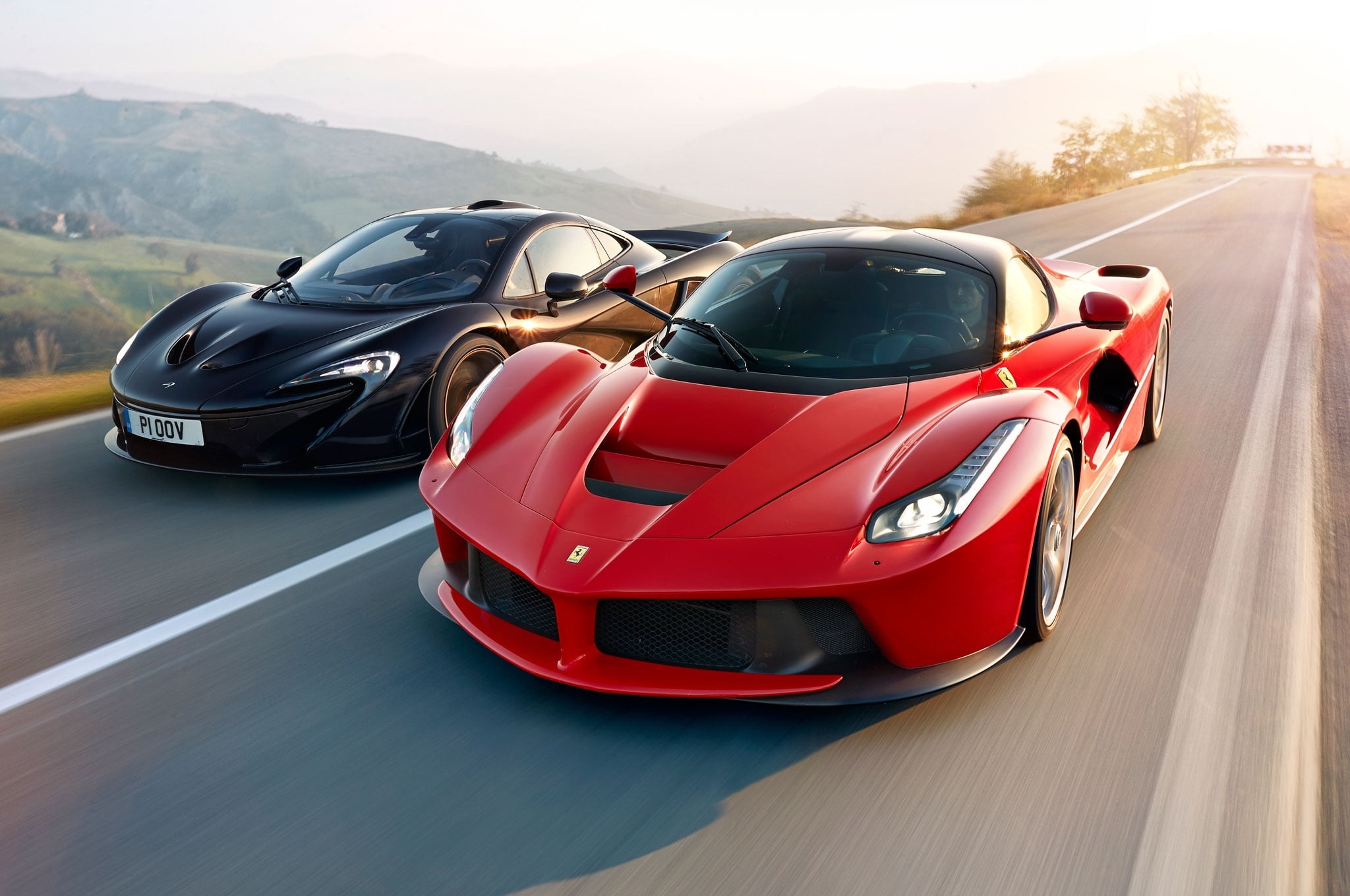 performance Car, outdoors, no People, Power, un-placed Synonyms, racecar, blurred Motion, day, Ferrari, 1080P, supercar, mountain, drive, wheel, motor Vehicle, HD Wallpaper