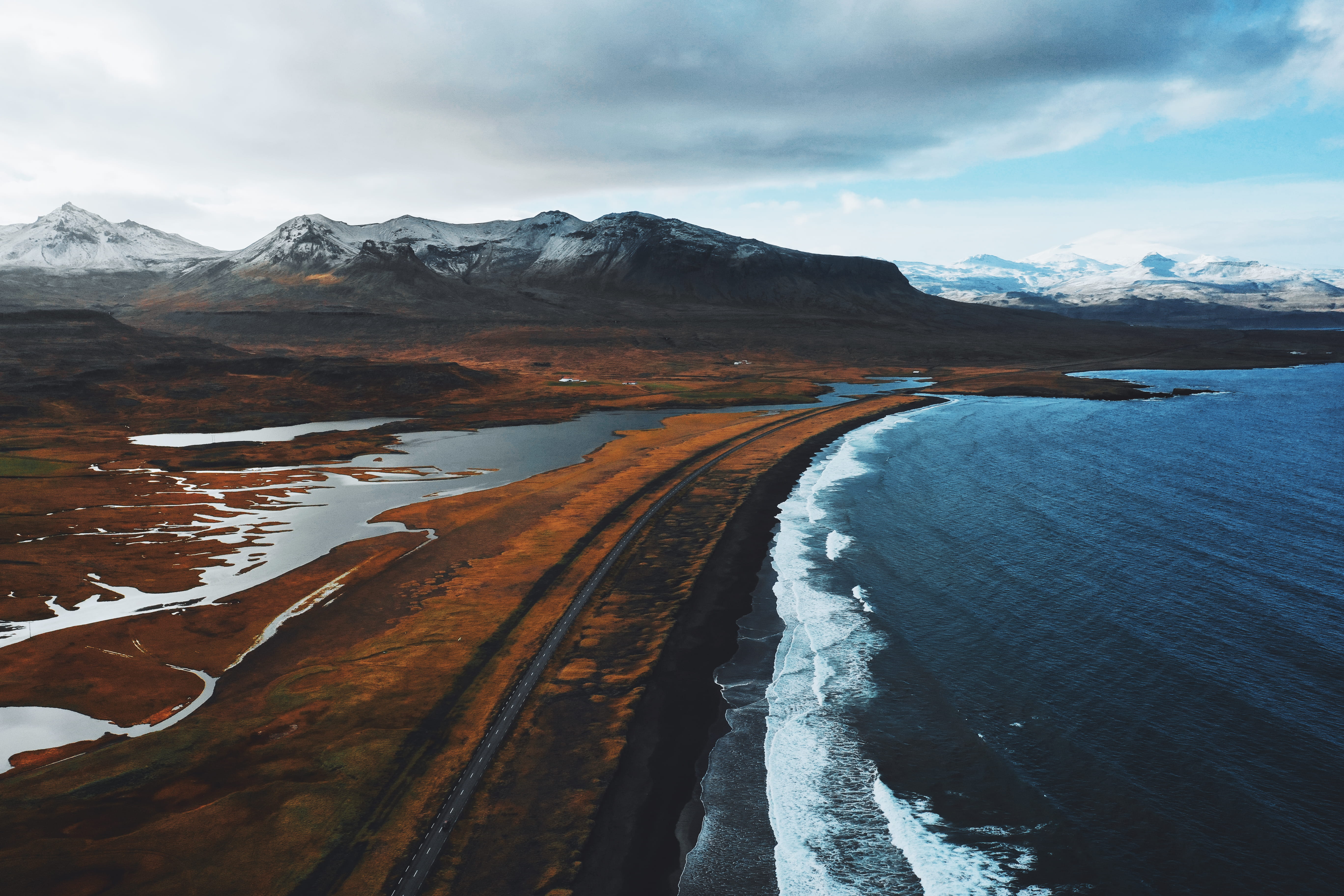 explore, fall, beach, shoreline, landscape, brown, mountain, river, scenics, north, outdoors, tourism, famous Place, nature, blue, wave, beauty In Nature, HD Wallpaper