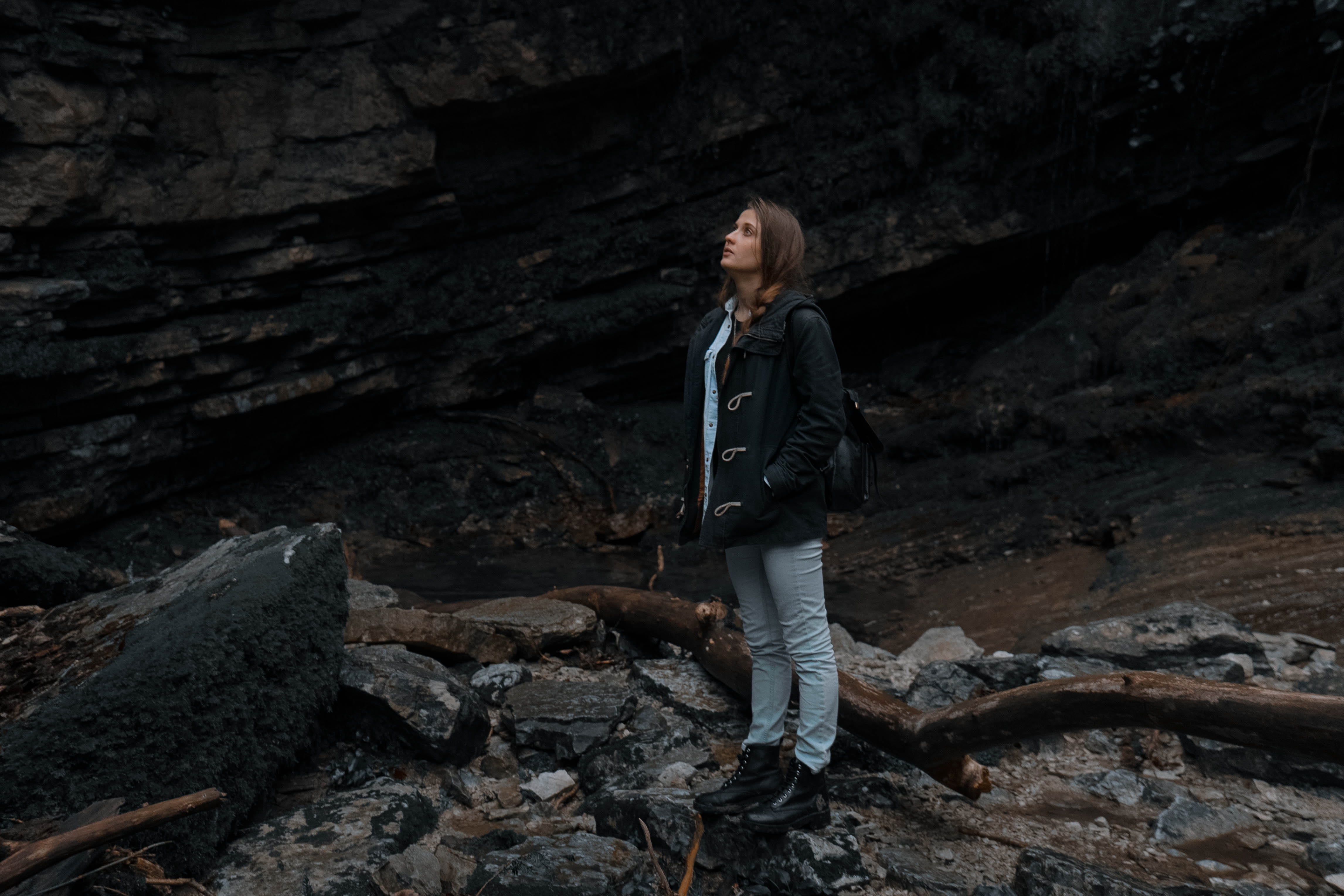 sckurat, hike, female, solid, young adult, full length, unsplash, real people, near, women, day, rocks, formation, sochi, woman, rock - object, russian, HD Wallpaper