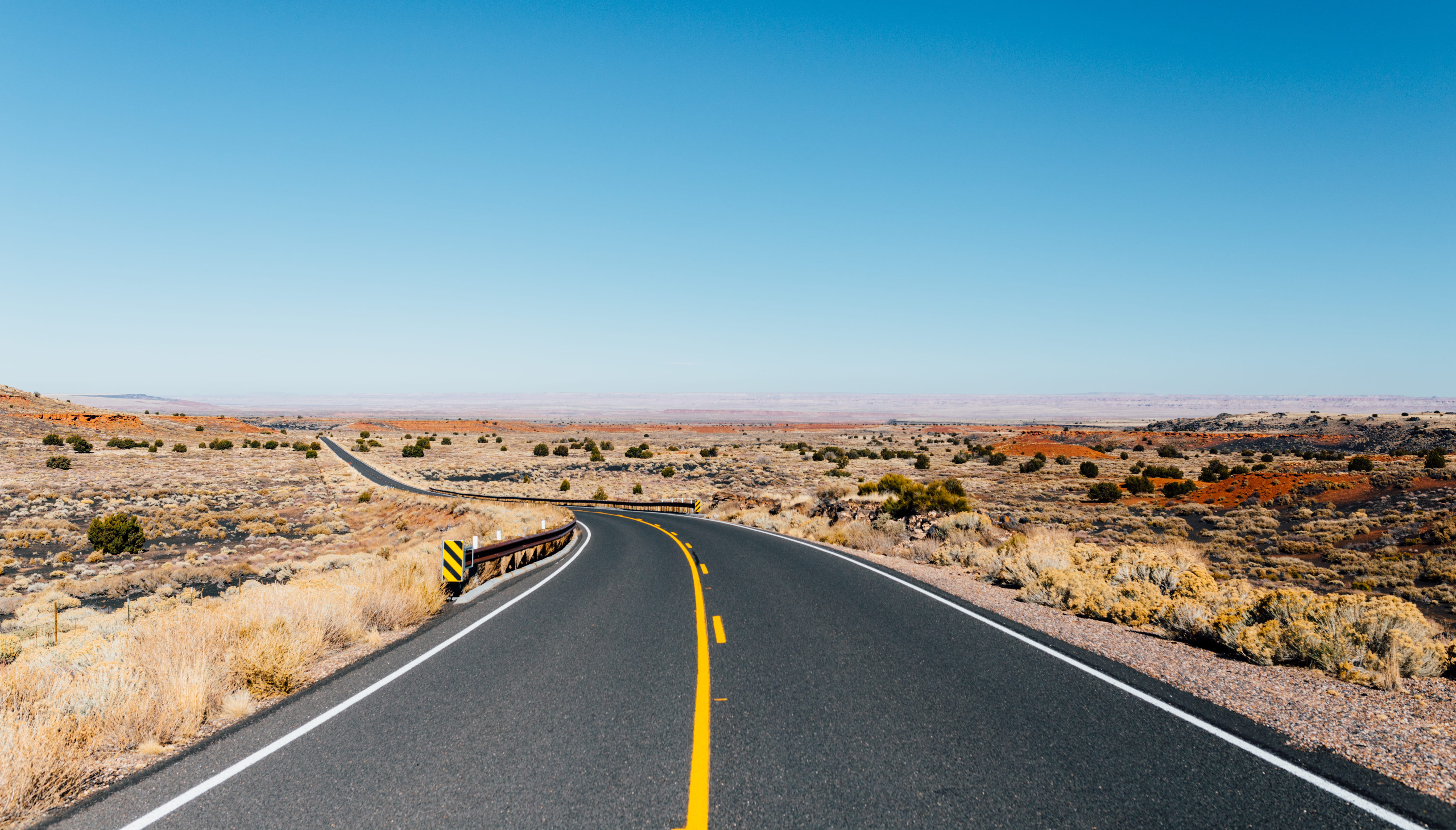 marking, double yellow line, nature, gray, empty, flagstaff, scenics - nature, dividing line, the way forward, sky, symbol, beauty in nature, no people, HD Wallpaper