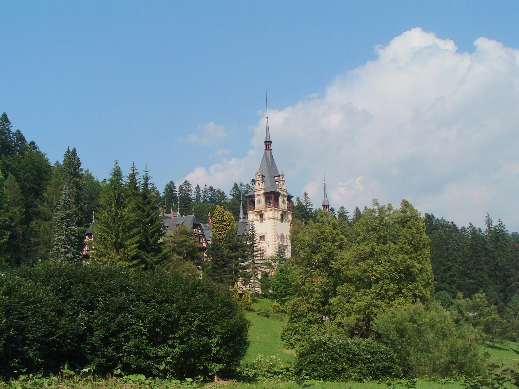 peles castle, castle, animals, romania, peles, 1080P, HD Wallpaper