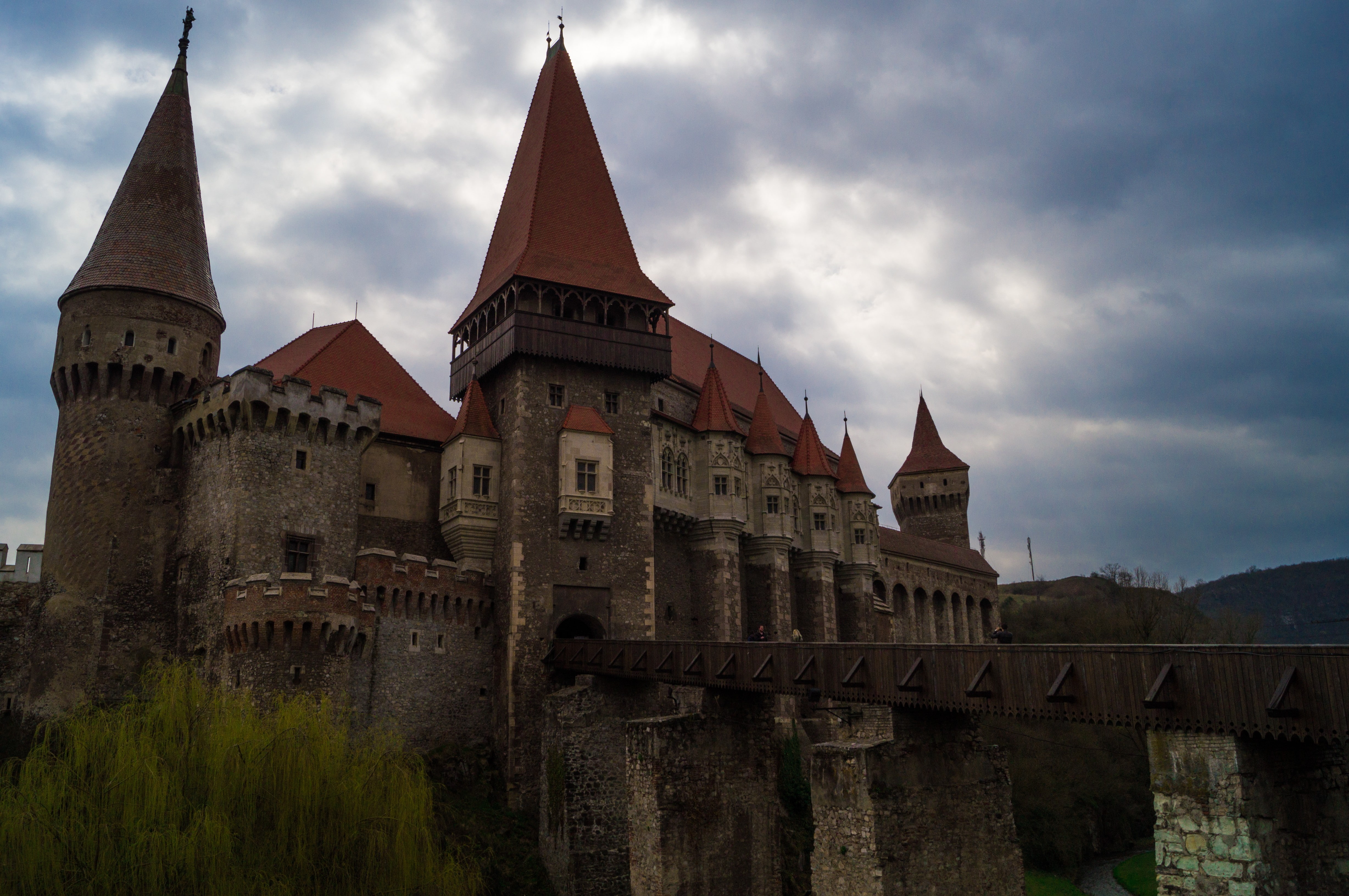 architecture, 4K, Romania, sky, landscape, castle, Transylvania, Corvin, Hunyadi, HD Wallpaper