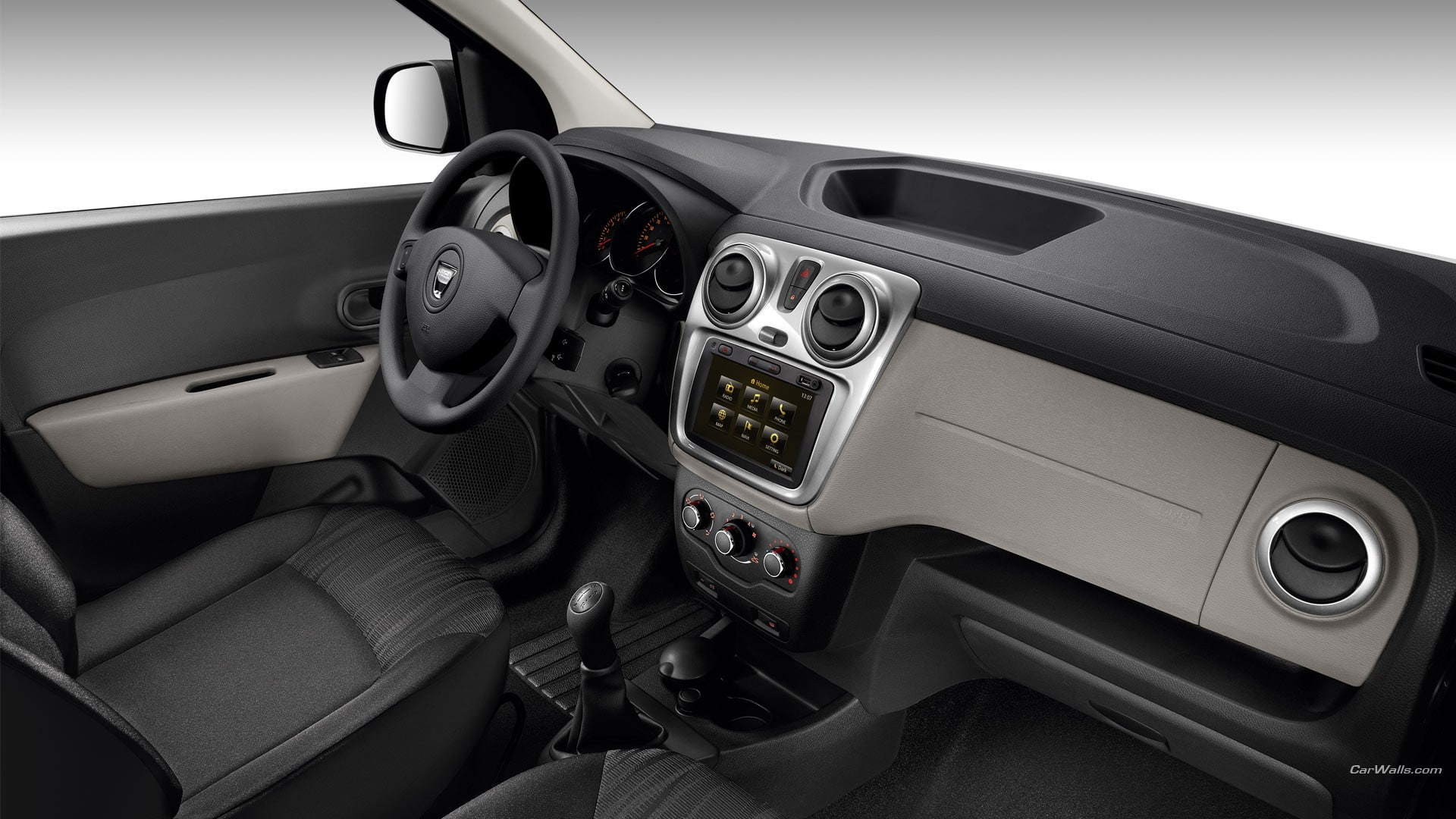 car, Dacia Lodgy, Dacia, car interior, 1080P, vehicle, HD Wallpaper