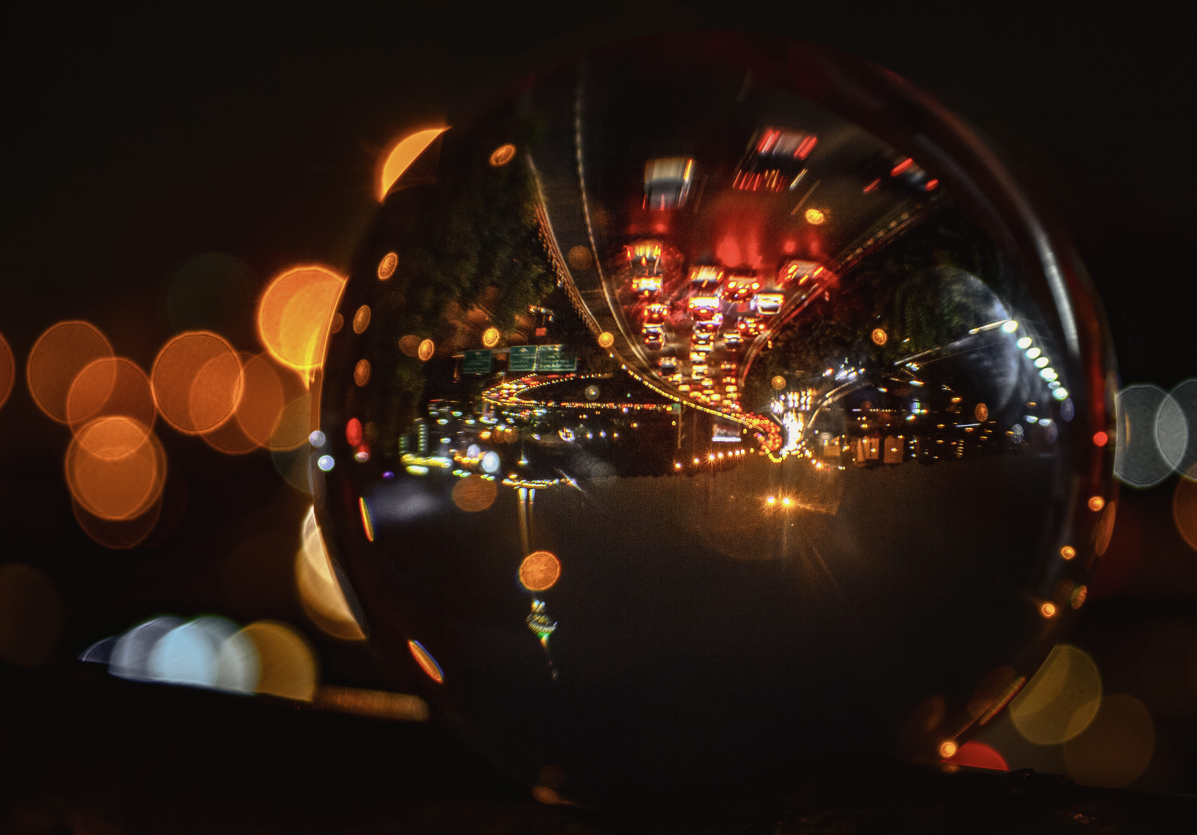 reflection, bubble, lighting, close-up, festival, flare, inflatable, 4K, carnival, circle, adventure, city, ferris wheel, leisure activities, geometric shape, HD Wallpaper