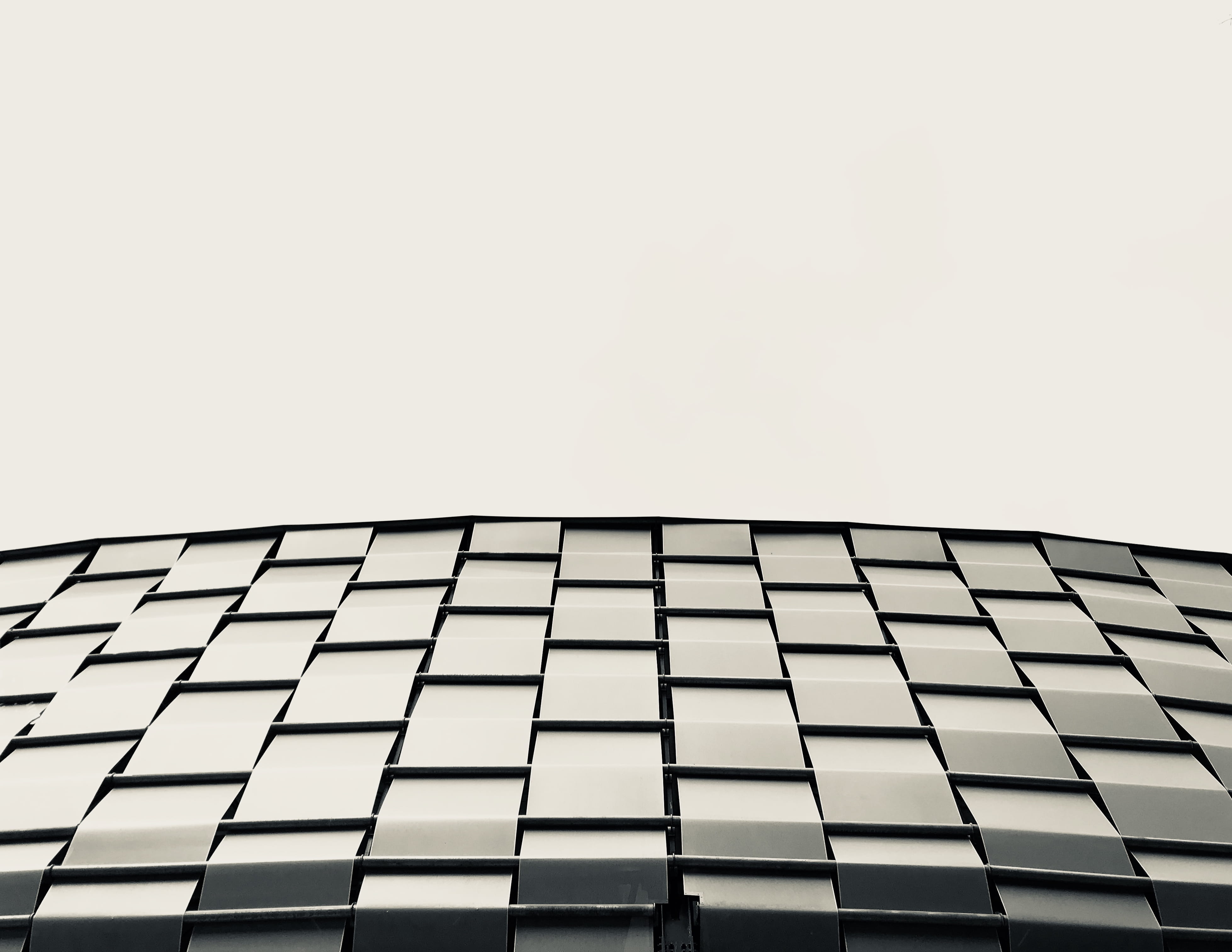 no people, office, copy space, gray, computer, electrical device, low, black and white, angle, pattern, keyboard, low angle view, window, building exterior, HD Wallpaper