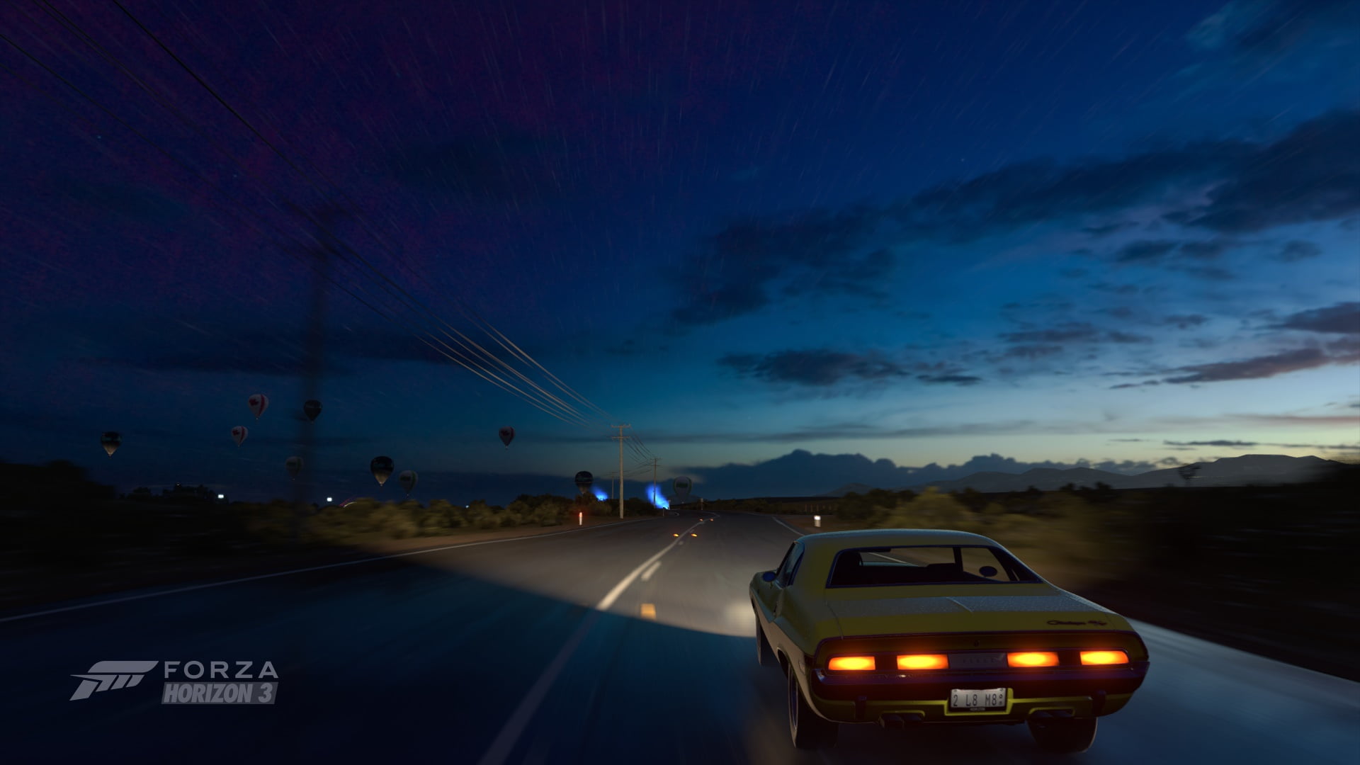 on the move, illuminated, direction, the way forward, sign, dusk, no people, forza horizon 3, traffic, motion, car, city, mode of transportation, nature, HD Wallpaper