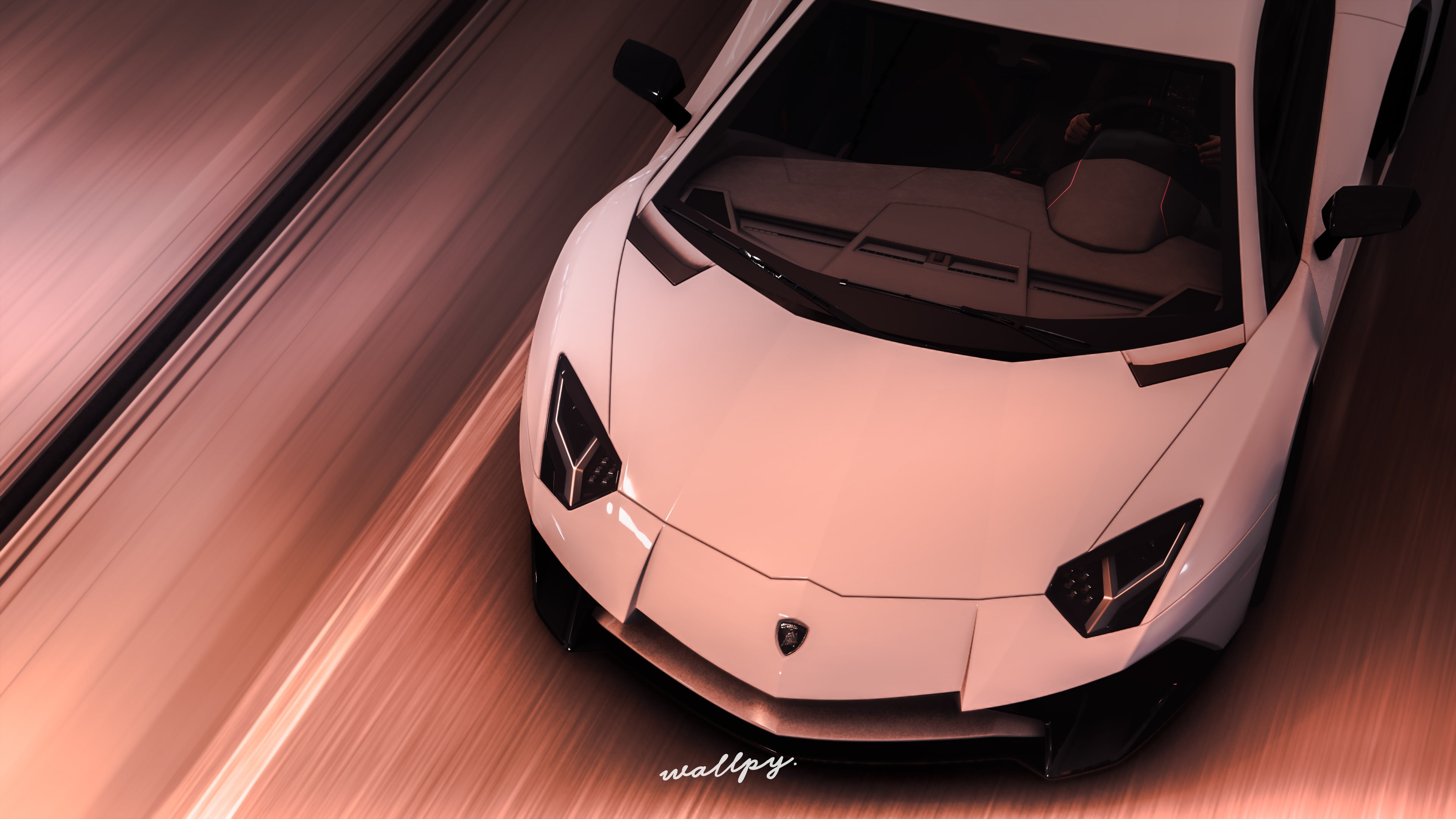 Microsoft, Lamborghini, by Wallpy, 4K, Aventador, Forza Horizon 4, HD Wallpaper
