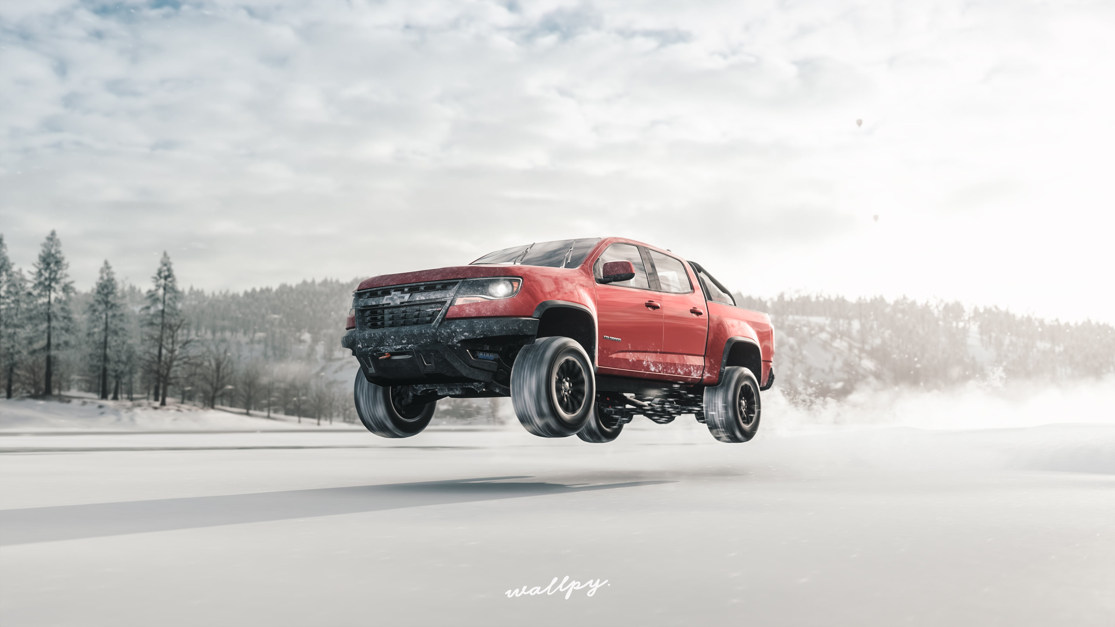 2018, game art, 4K, Chevrolet, Microsoft, by Wallpy, Colorado, Forza Horizon 4, HD Wallpaper