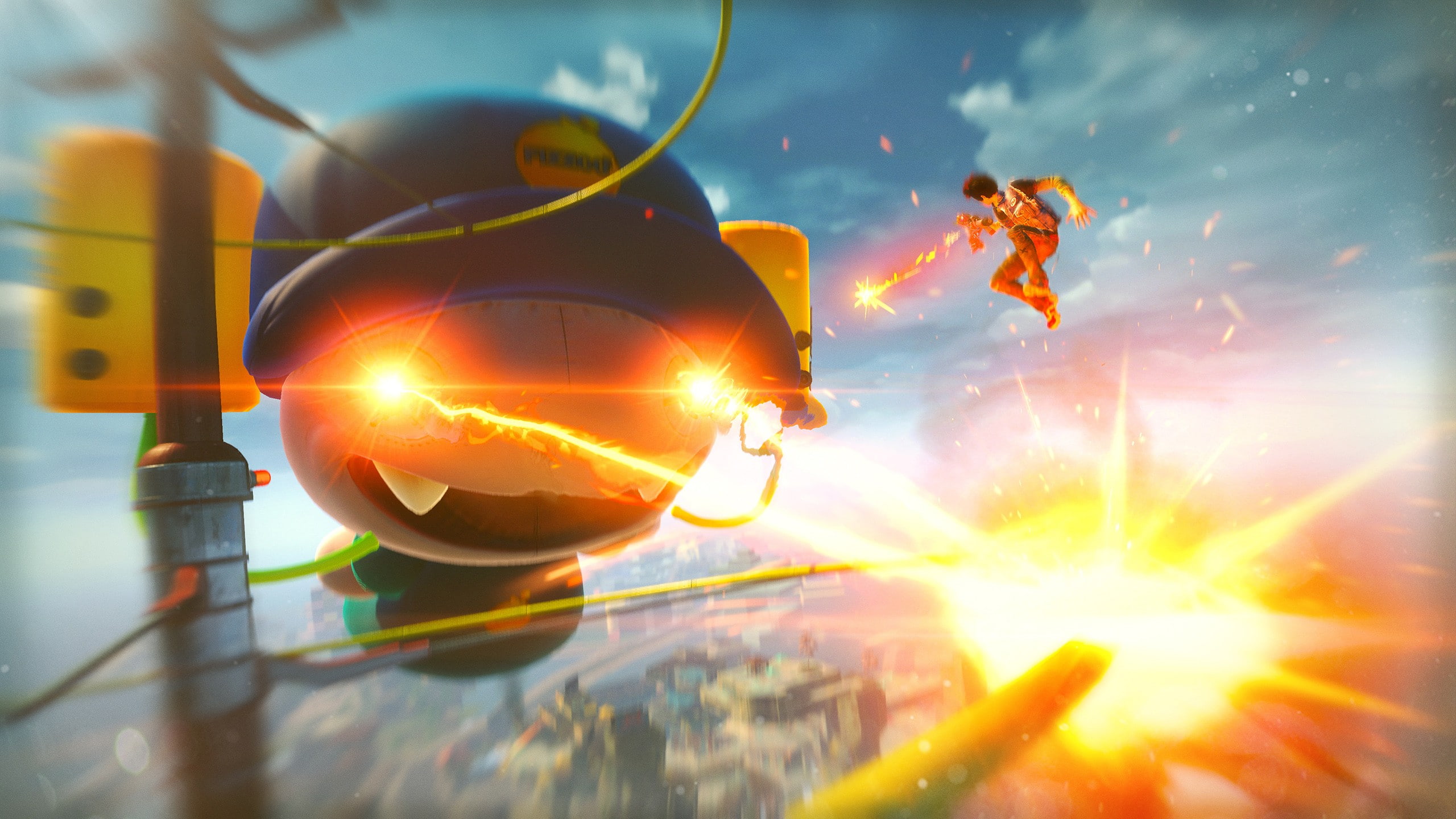 animal themes, close-up, 2K, illuminated, orange color, animal, nature, beauty in nature, burning, Sunset Overdrive, one animal, Xbox One, indoors, animal wildlife, HD Wallpaper