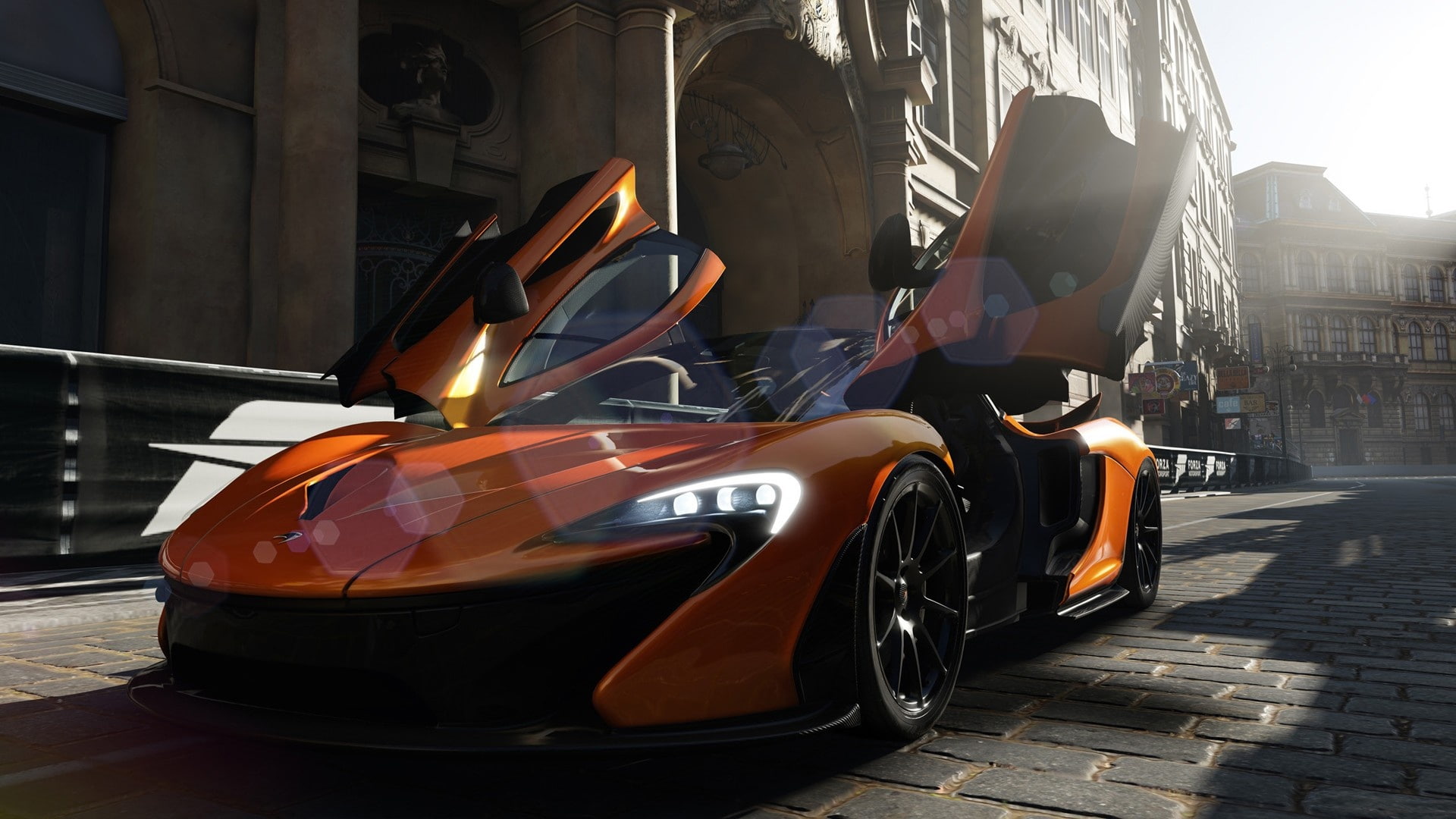Forza, Motorsport, orange, 1080P, sport, black, car, HD Wallpaper