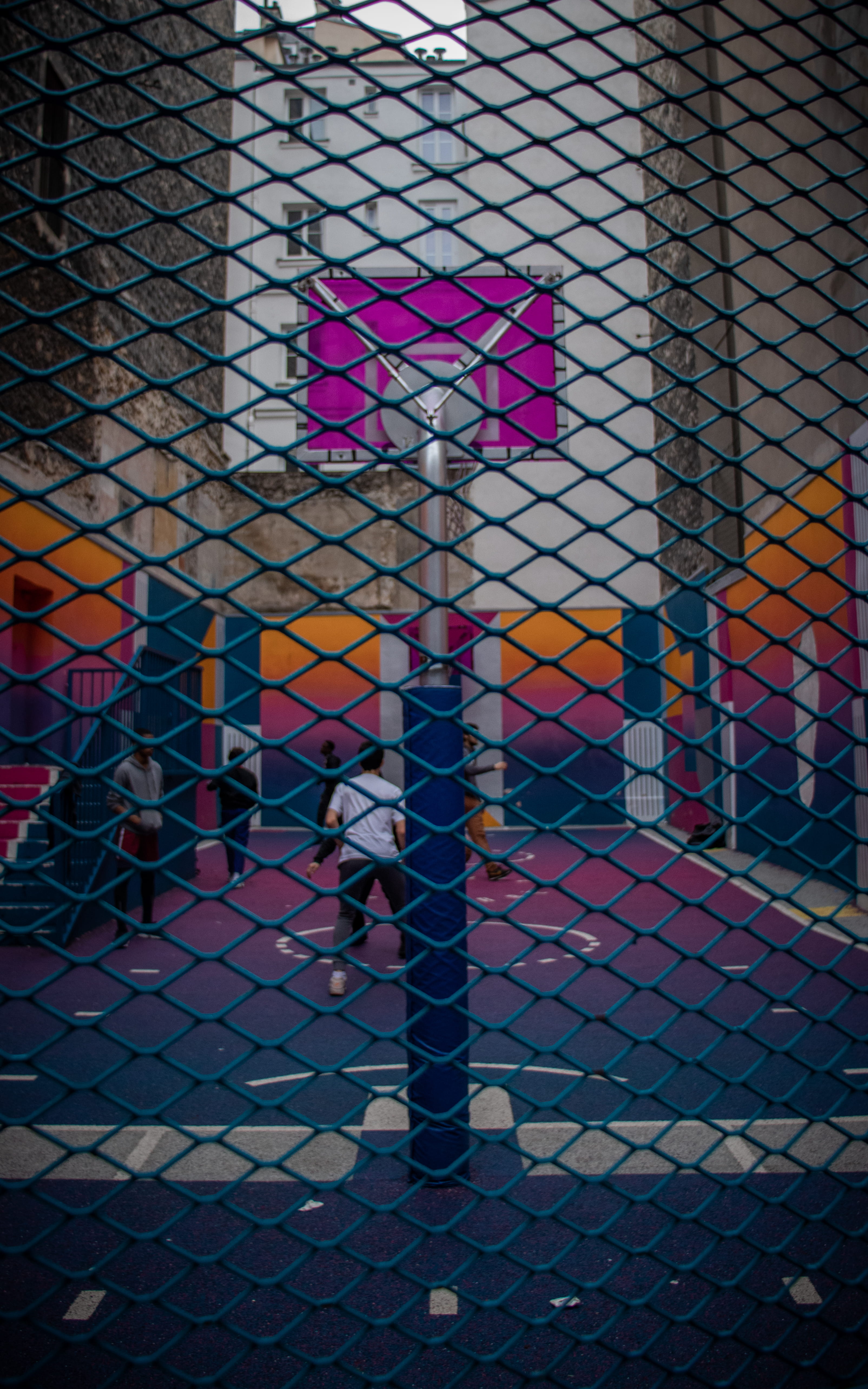 communication, pigalle, chainlink fence, gate, sign, outdoors, fence, road, paris, lighting, transportation, indoor play area, play area, stained glass, Phone HD Wallpaper