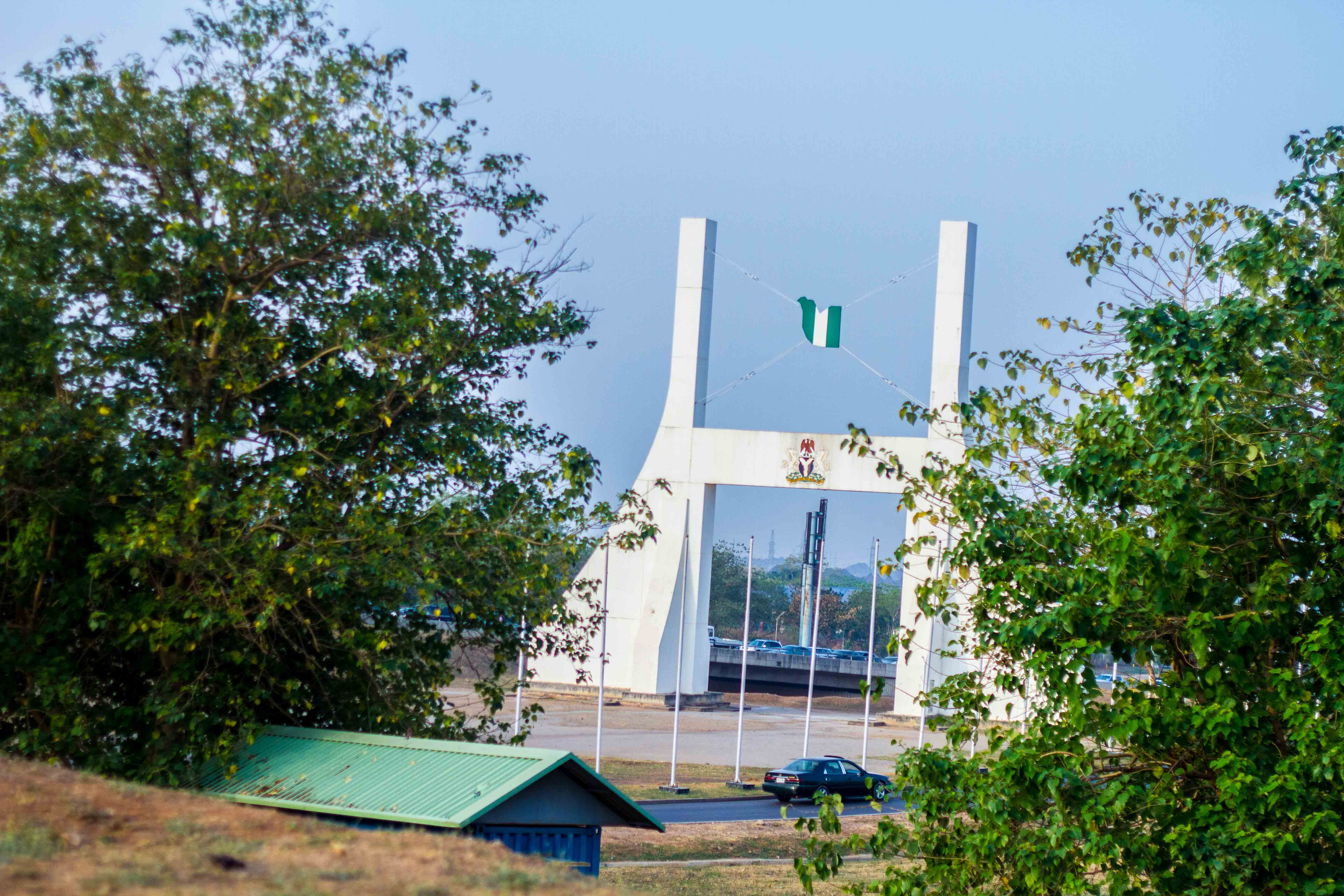 tree, abuja, spire, transportation, architecture, 5K, abuje, building exterior, house, belief, day, grass, built structure, no people, sunlight, automobile, HD Wallpaper