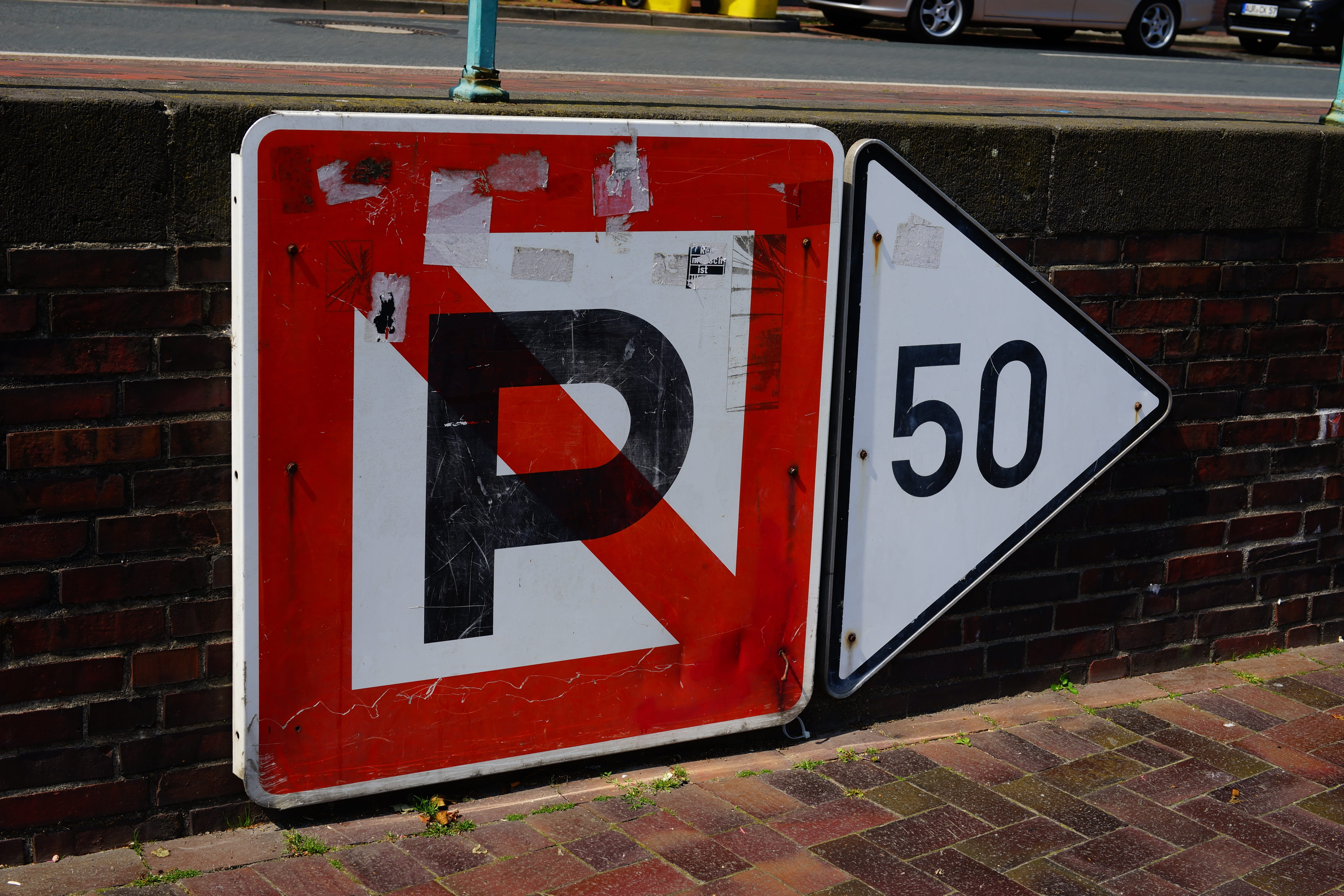 signal, communication, information sign, parking prohibited, wall, sign, Prohibited, Parking, street sign, no people, wall - building feature, warning, HD Wallpaper