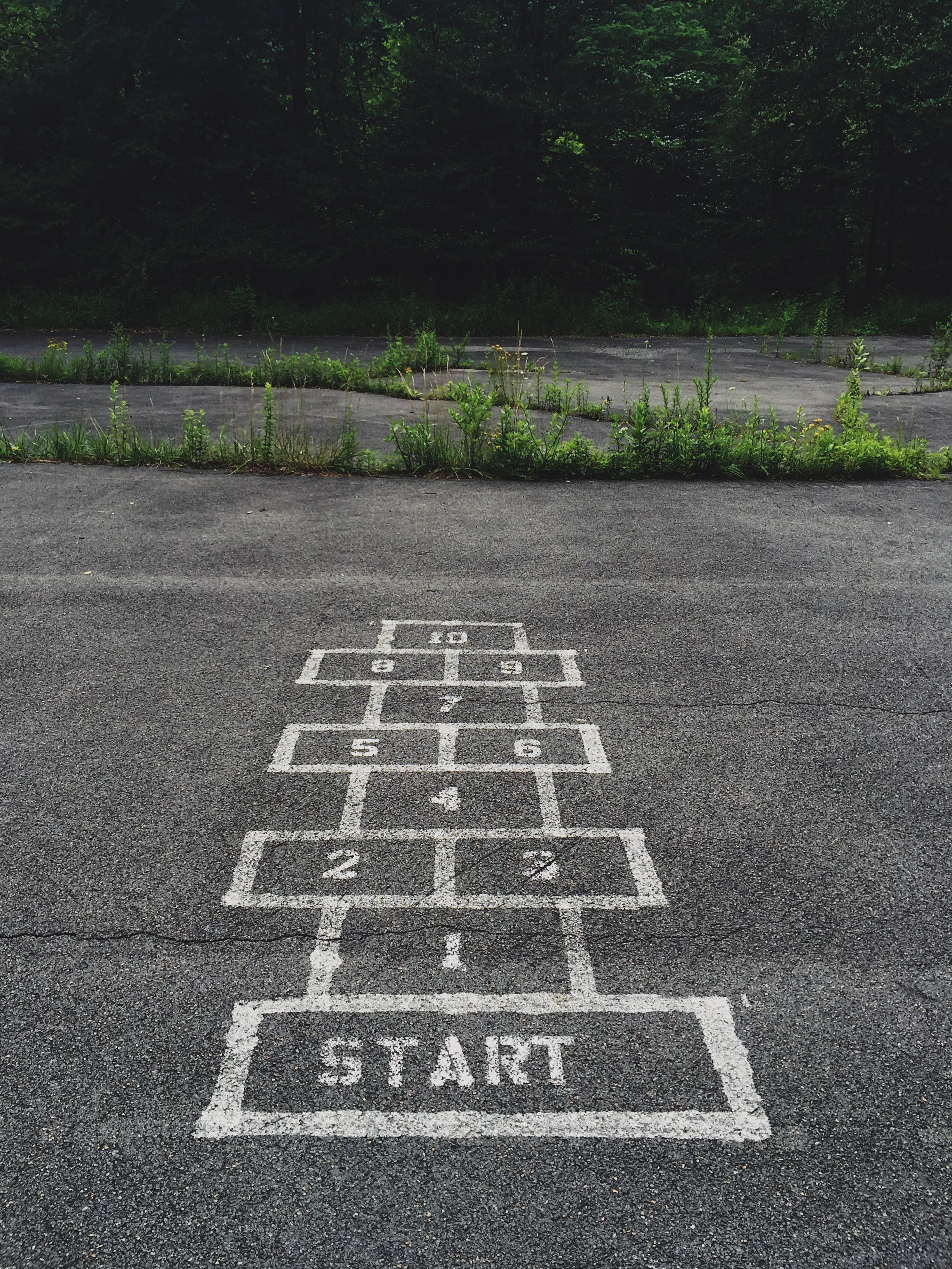 asphalt, 2K, high angle view, street, transportation, road, leisure games, playground, leisure activity, chalk drawing, footpath, relaxation, hopscotch, Phone HD Wallpaper