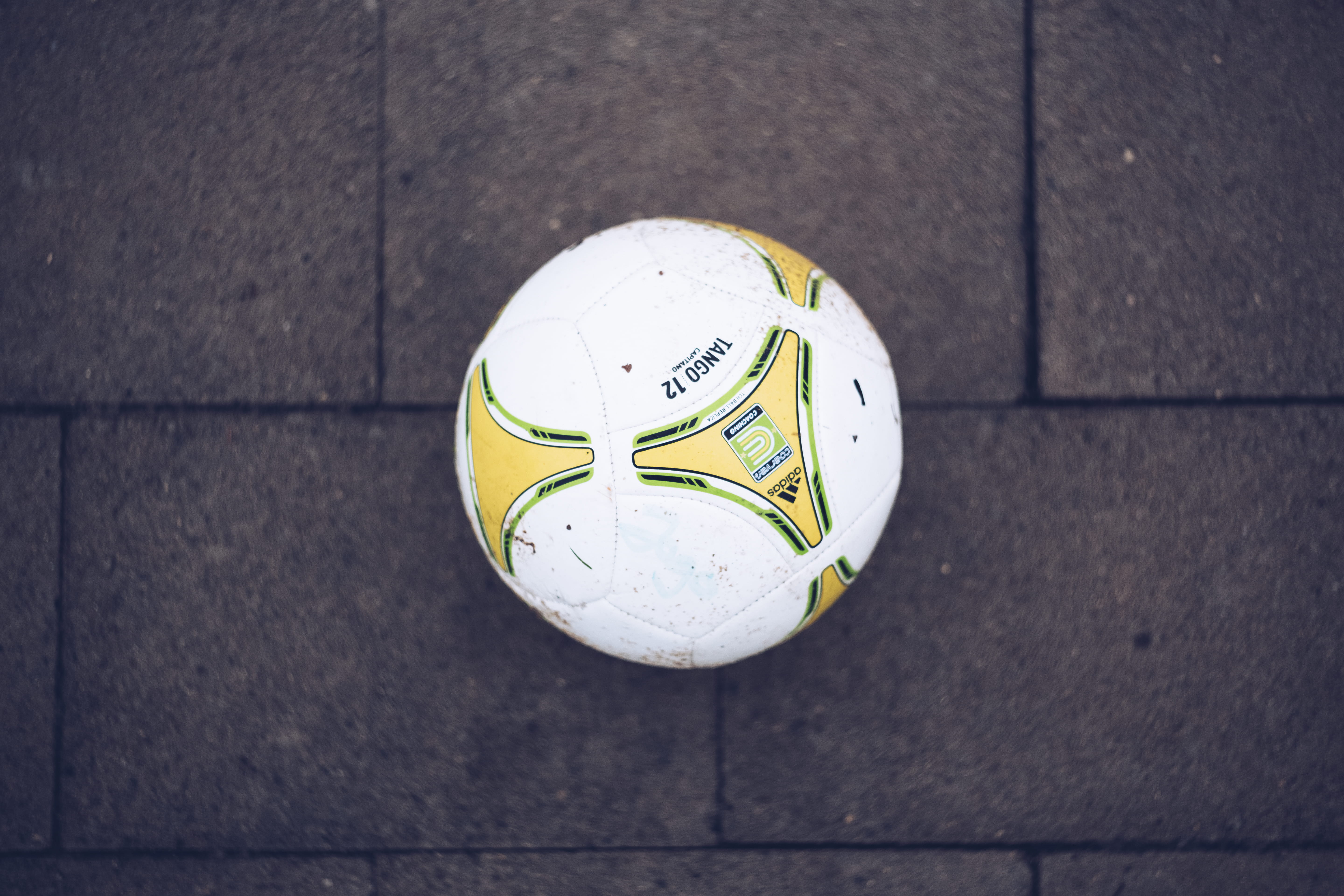 player, tiled floor, day, shape, circle, kid, people, green, soccer, white, geometric shape, person, flooring, design, close-up, pattern, preadolescent, HD Wallpaper