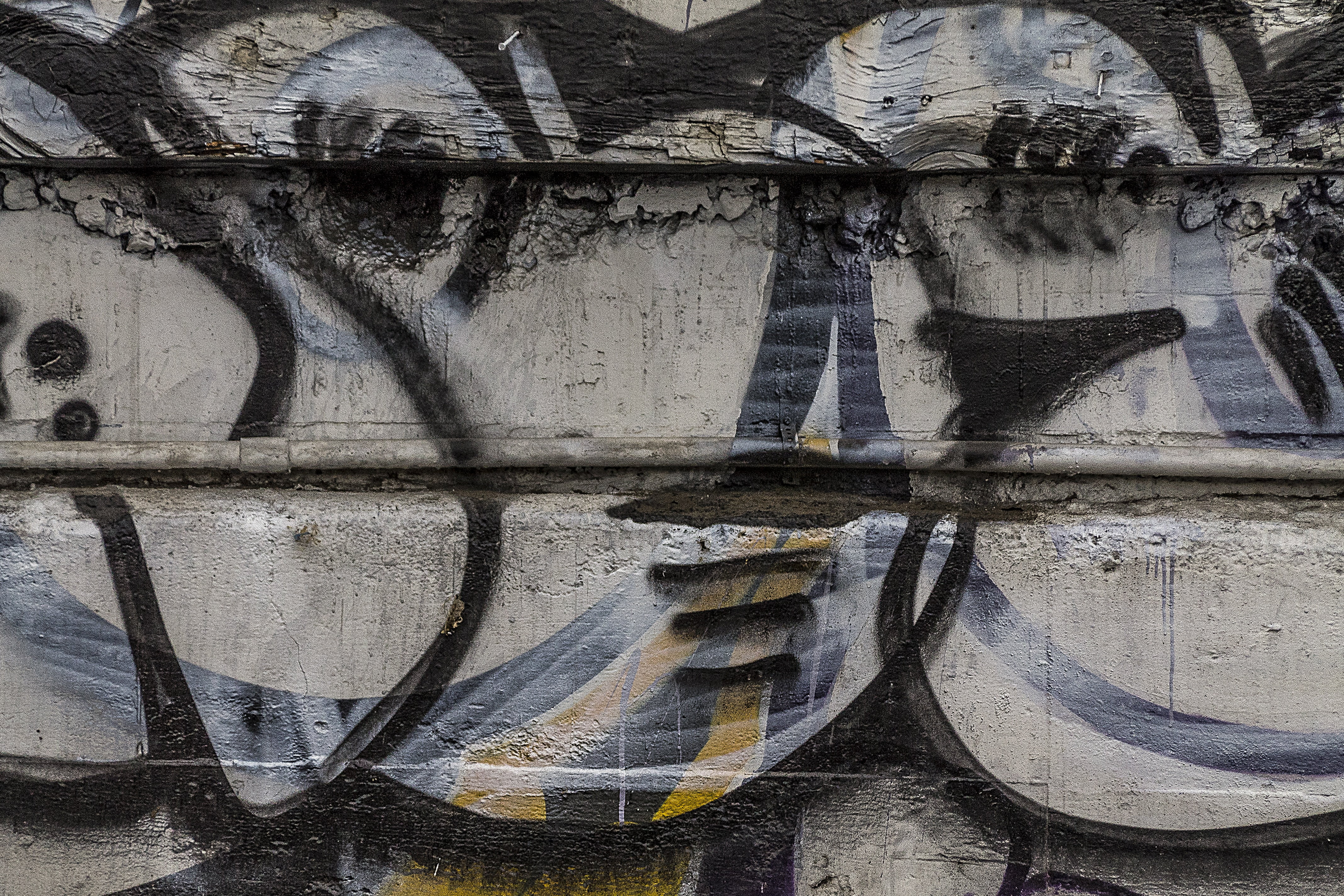old, concrete, art and craft, 4K, art, abstract, abandoned, pattern, urban, spray paint, street art, graffiti, tags, day, weathered, built structure, full frame, HD Wallpaper